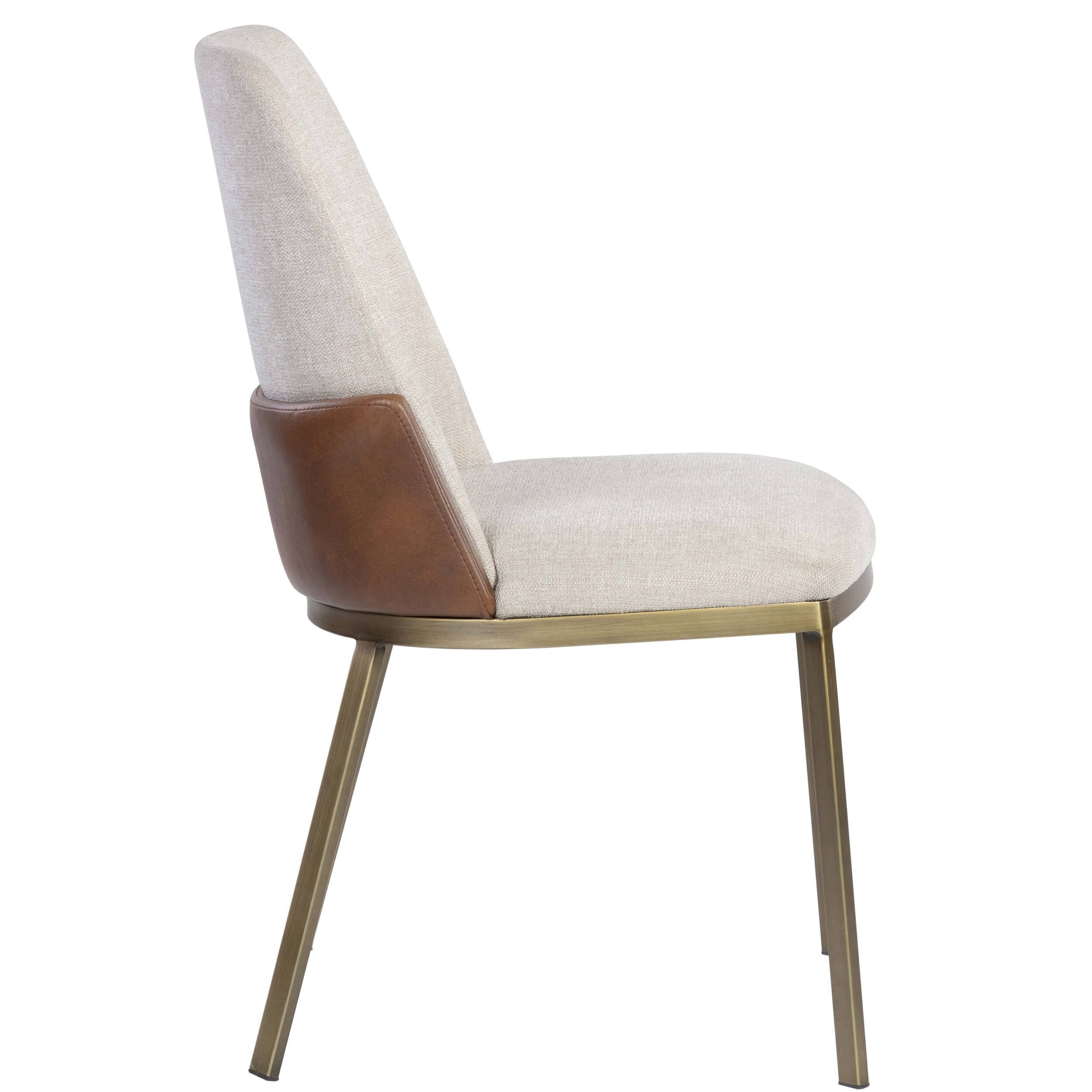 Marie Dining Chair, Belfast Oatmeal/Bravo Cognac, Set of 2 - Image 2