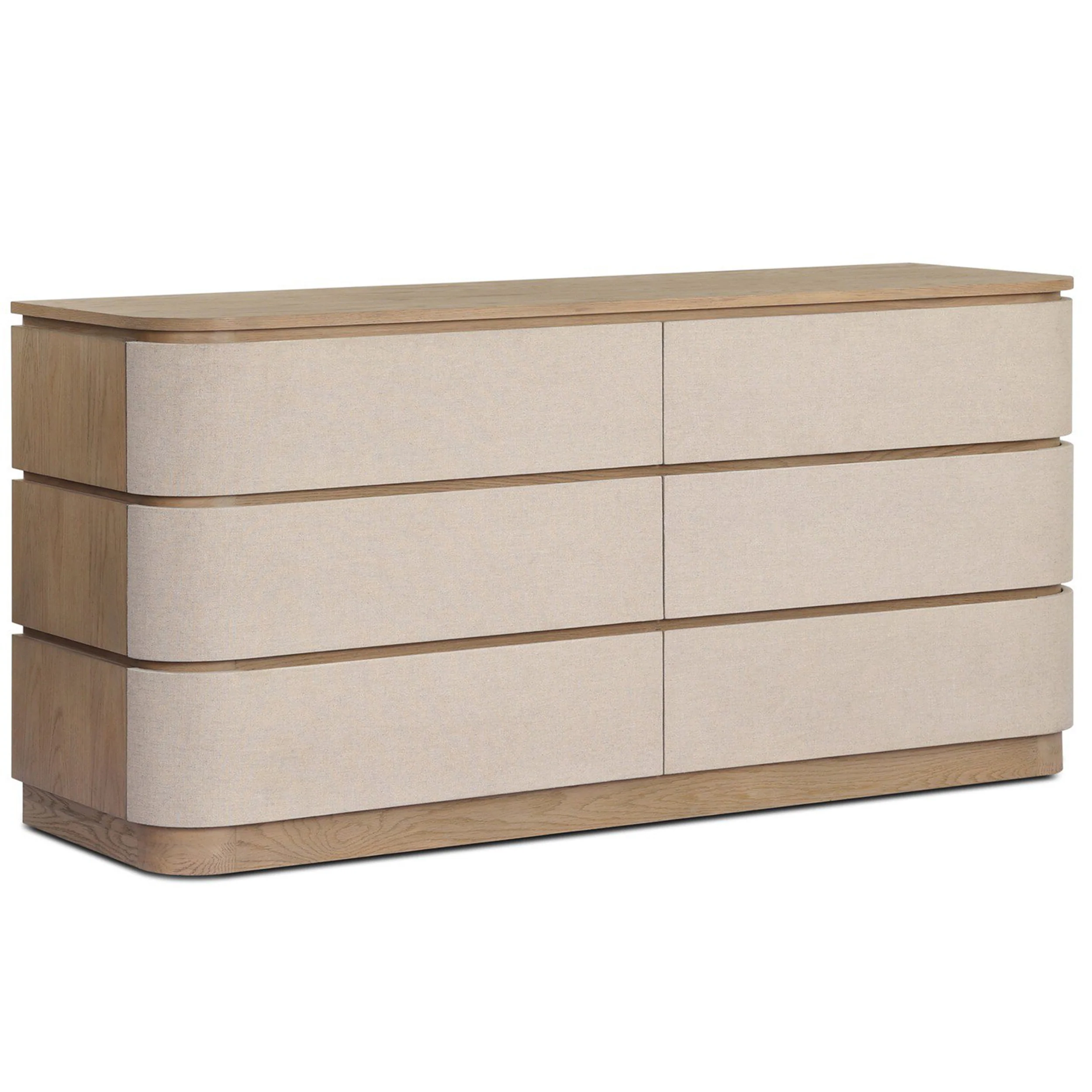 Mariella 6 Drawer Dresser, Beige Painted Linen by Four Hands