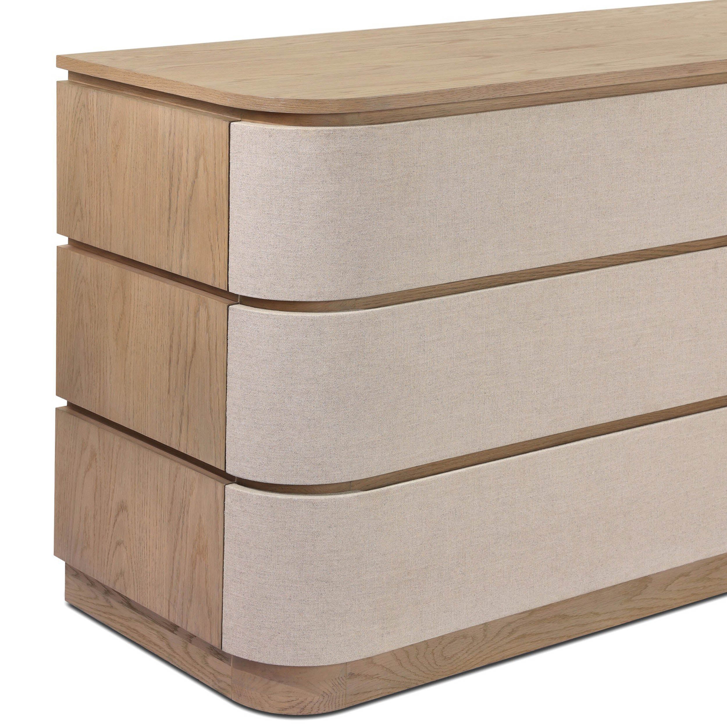 Mariella 6 Drawer Dresser, Beige Painted Linen by Four Hands - Image 6
