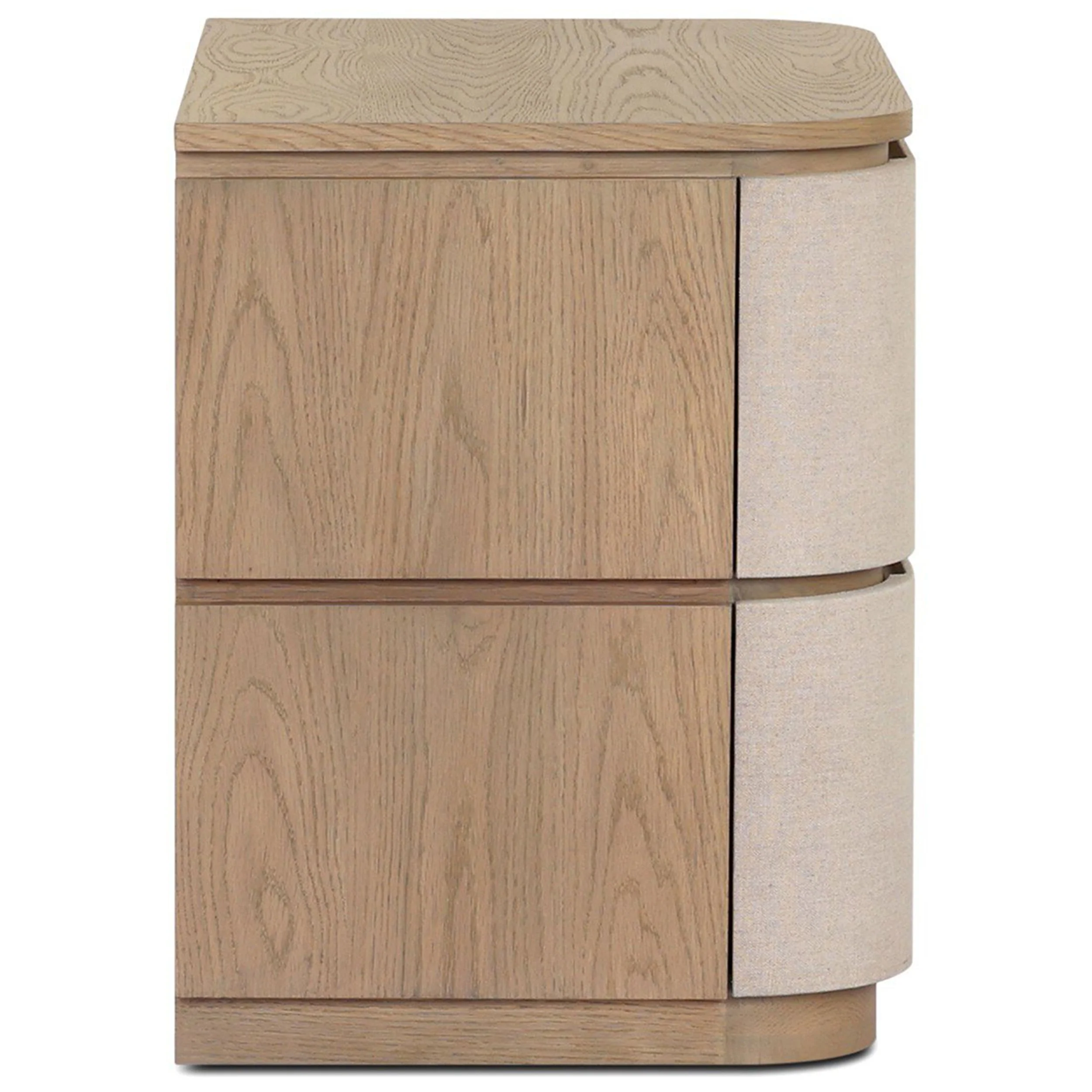 Mariella Nightstand, Beige Painted Linen by Four Hands - Image 3