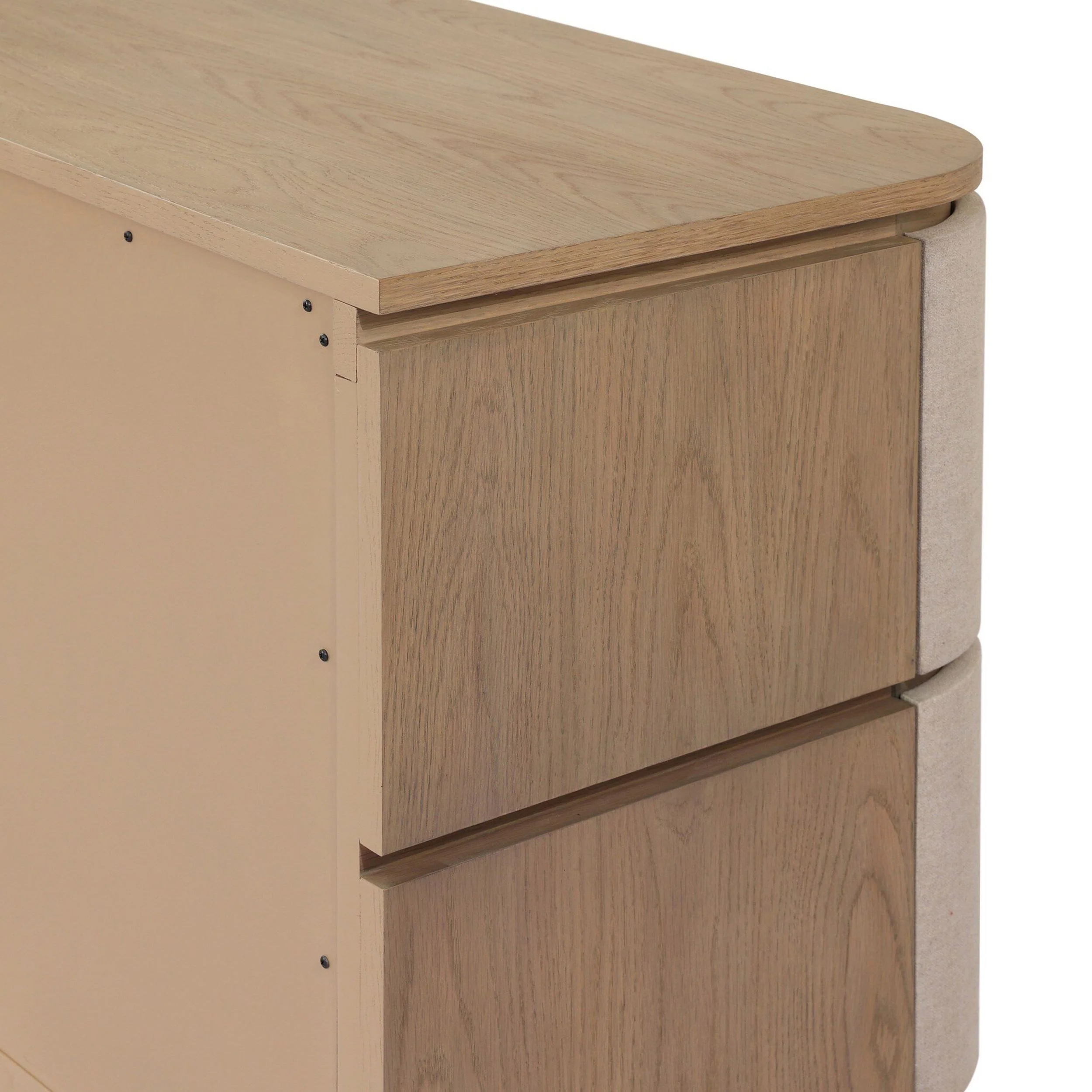 Mariella Nightstand, Beige Painted Linen by Four Hands - Image 6