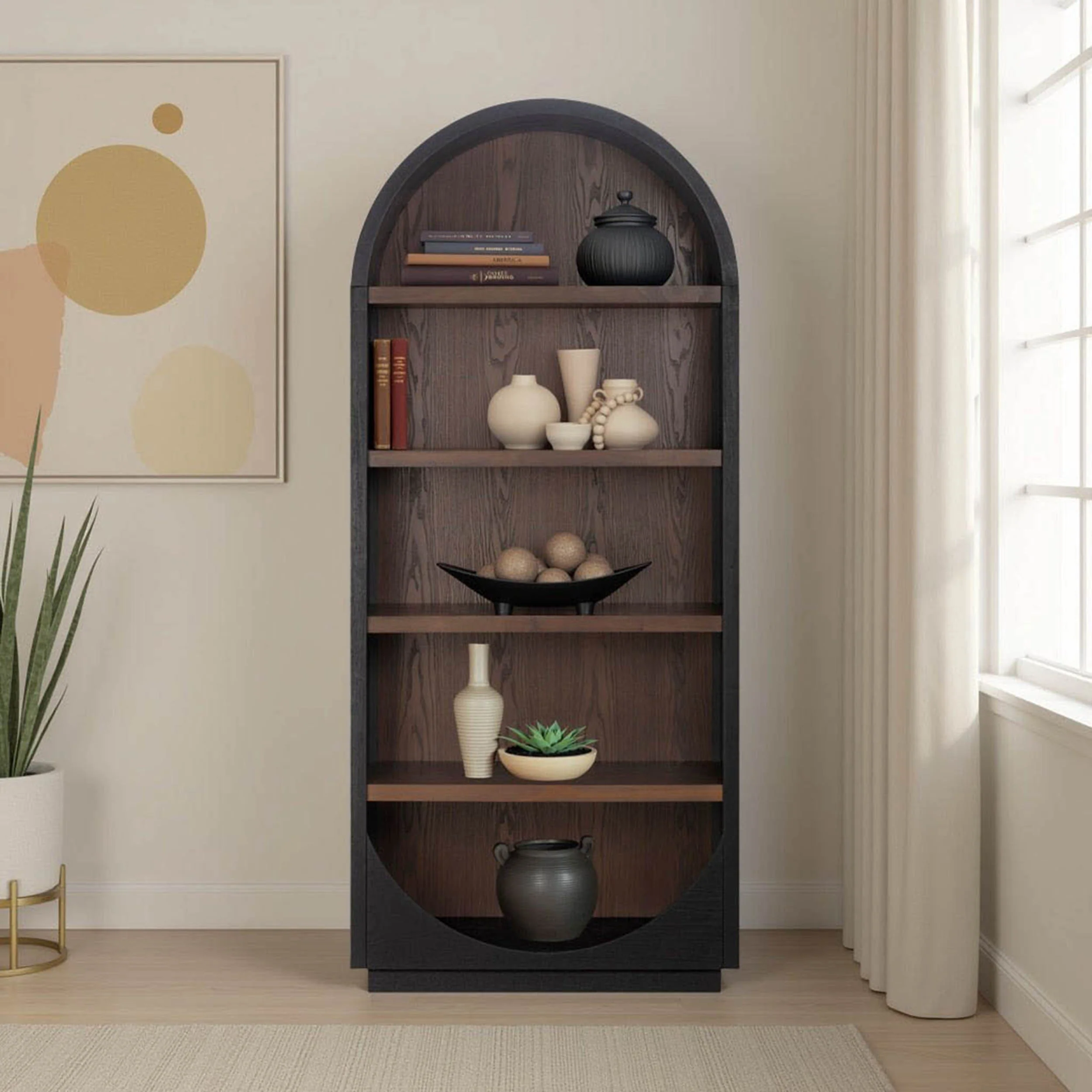 Marlow Bookcase, Black - Image 5
