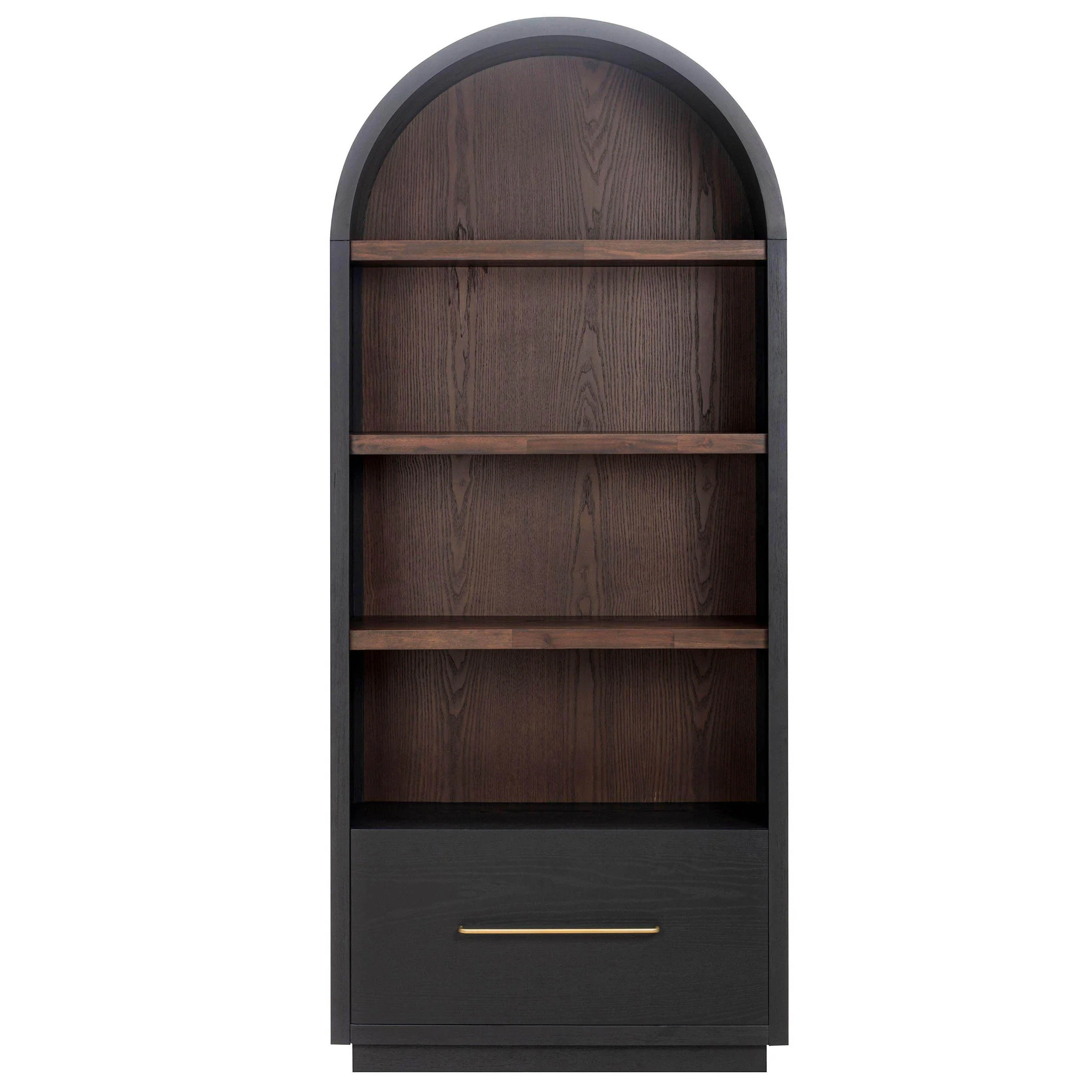 Marlow Bookcase w/ File Drawer, Black - Image 2