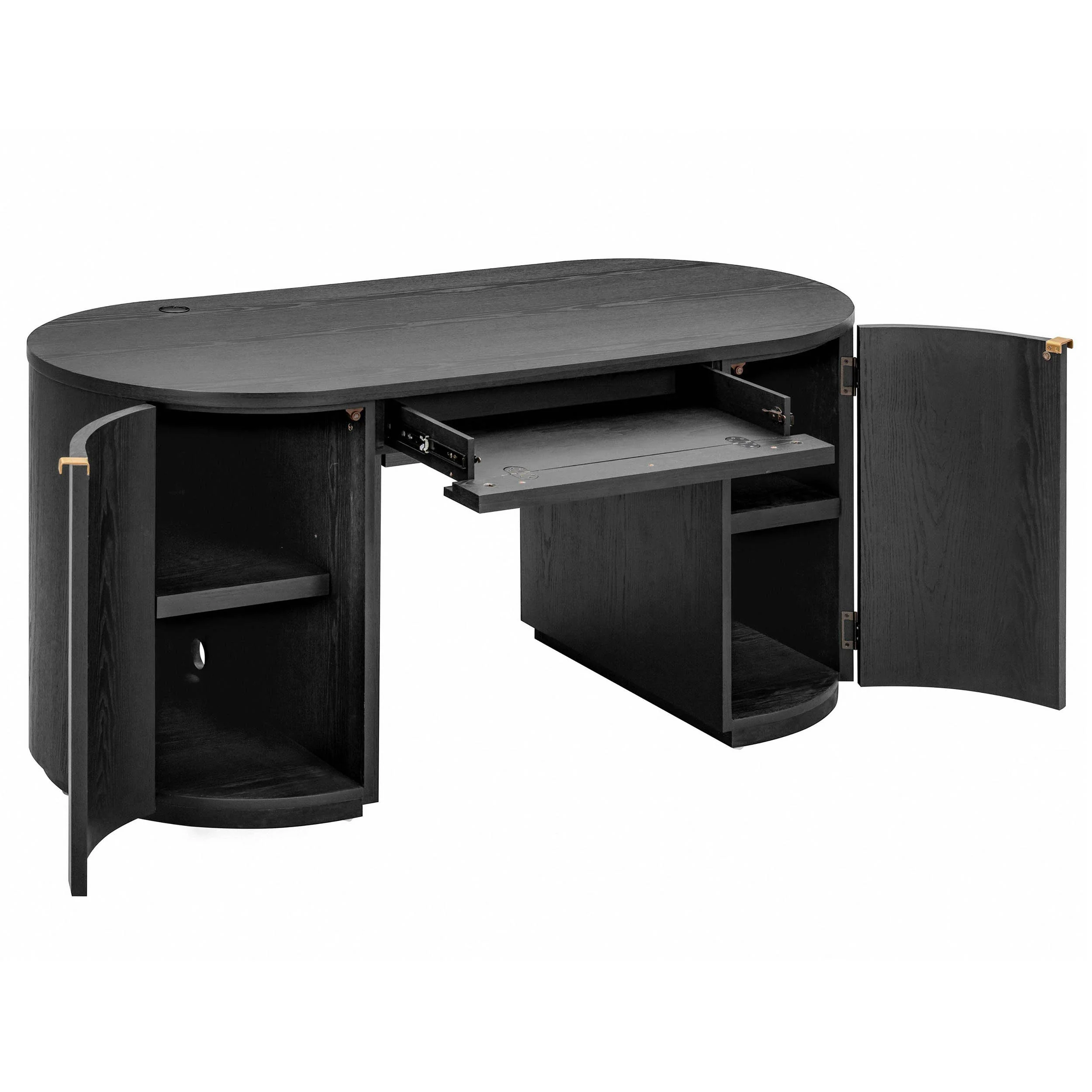 Marlow Executive Desk, Black - Image 4