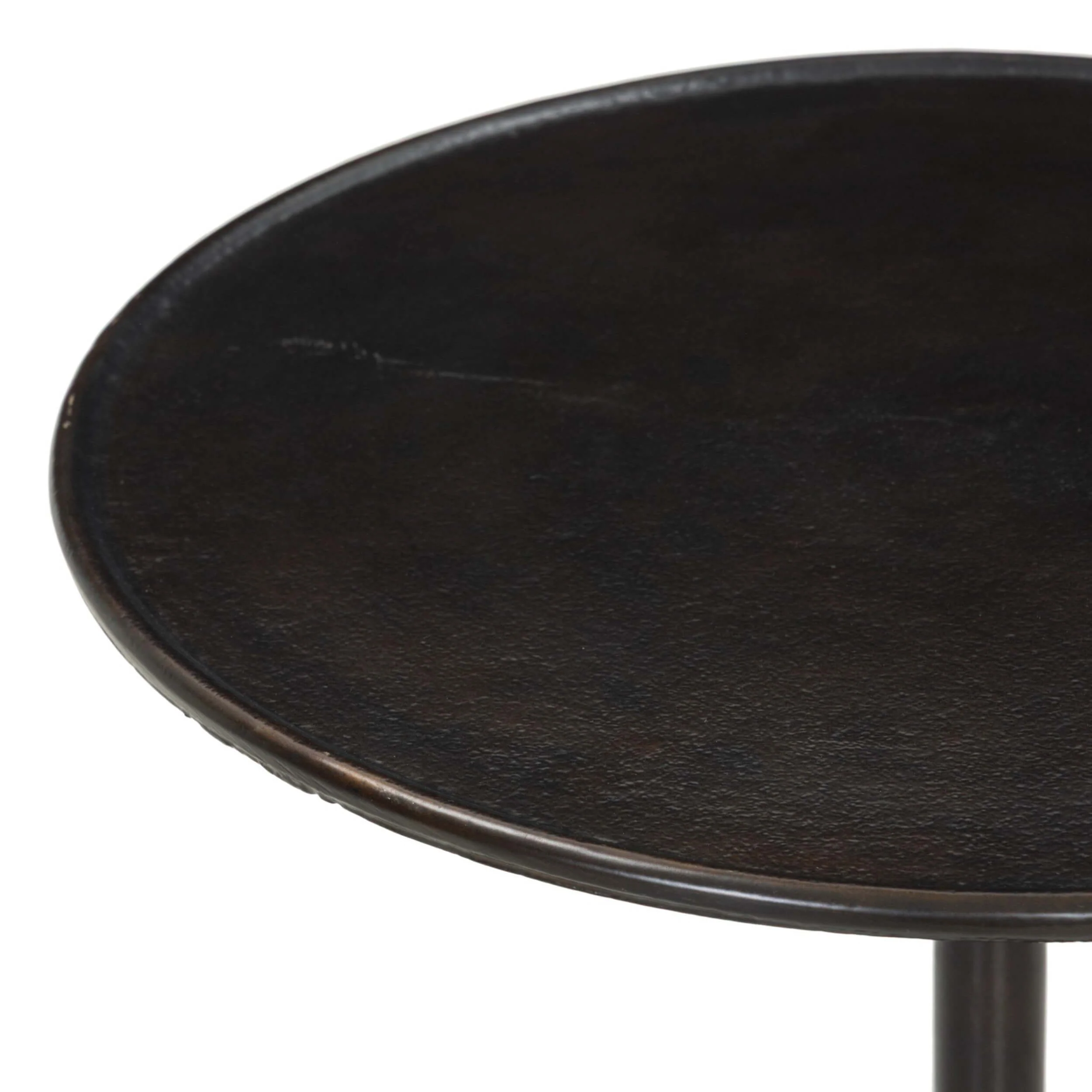Marlow Matchstick Pedestal Table, Antique Rust by Four Hands - Image 2