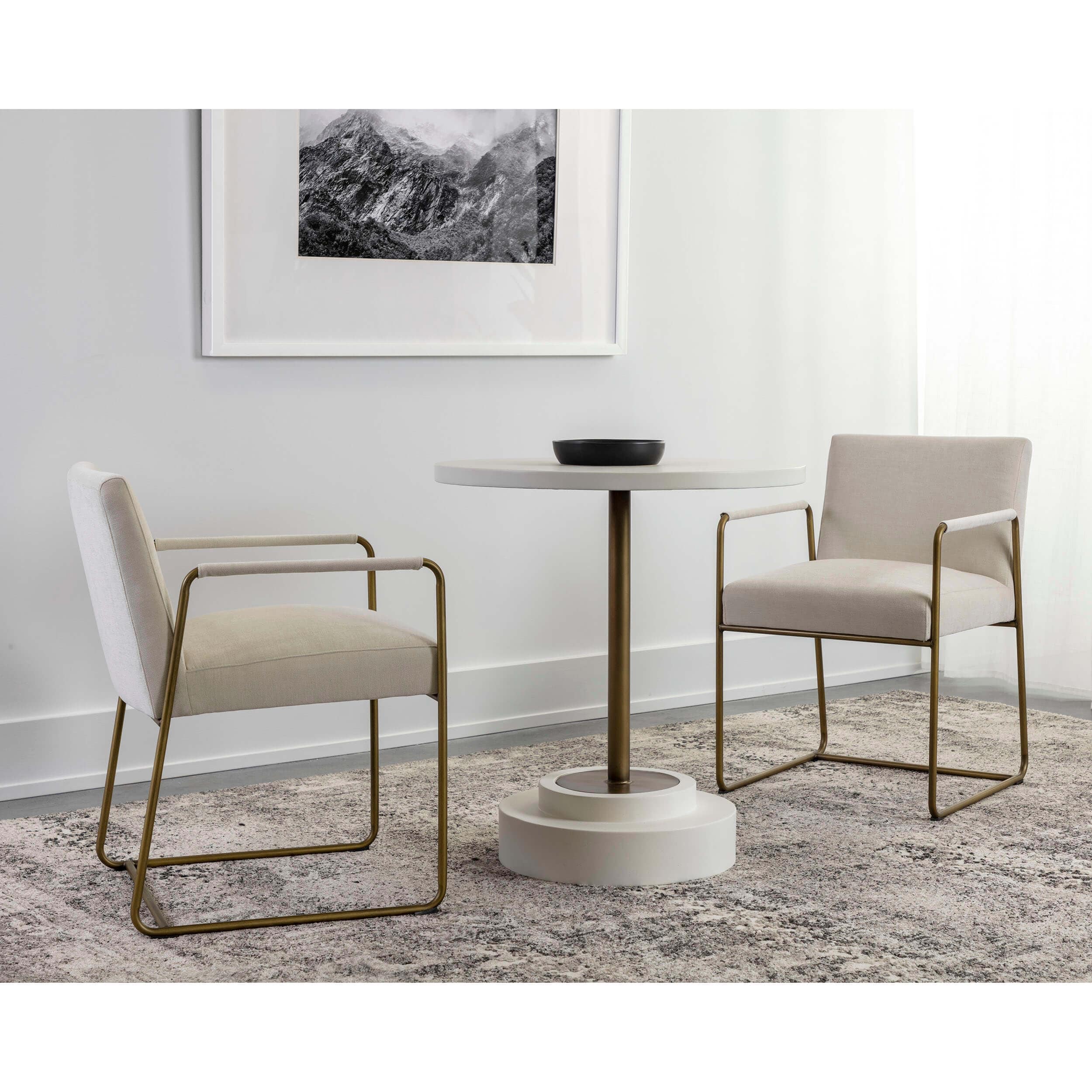Marlowe 27.5" Round Bistro Table, White - Image 4