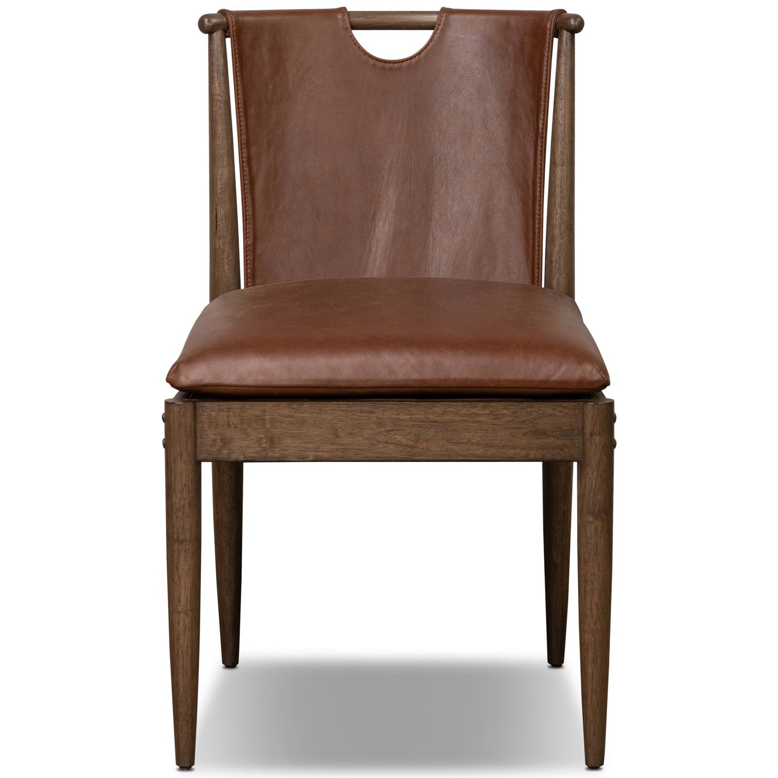 Marna Leather Dining Chair, Dulane Mahogany by Amber Lewis x Four Hands - Image 2