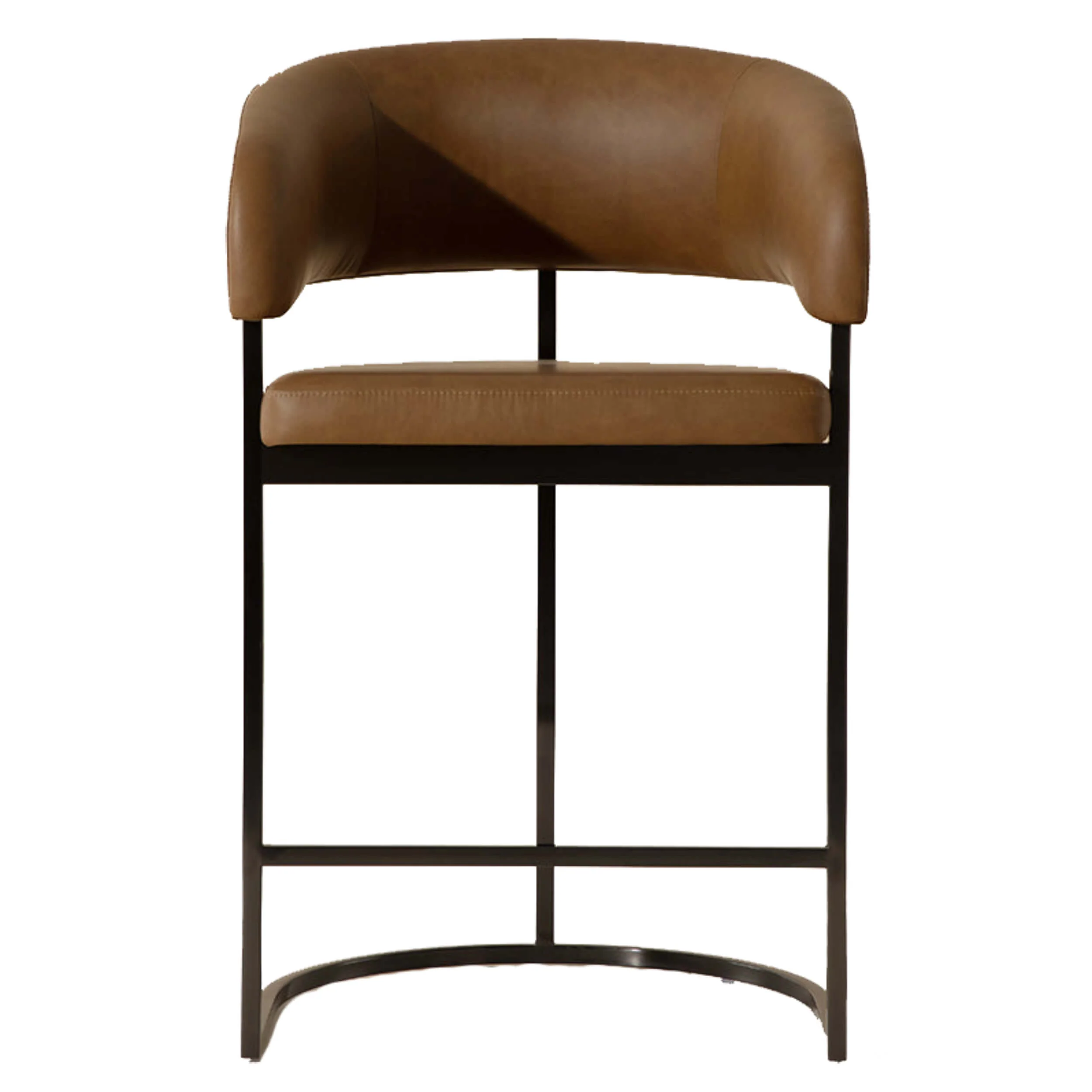 Marris Counter Stool, Miliken Cognac/Gunmetal - Image 2