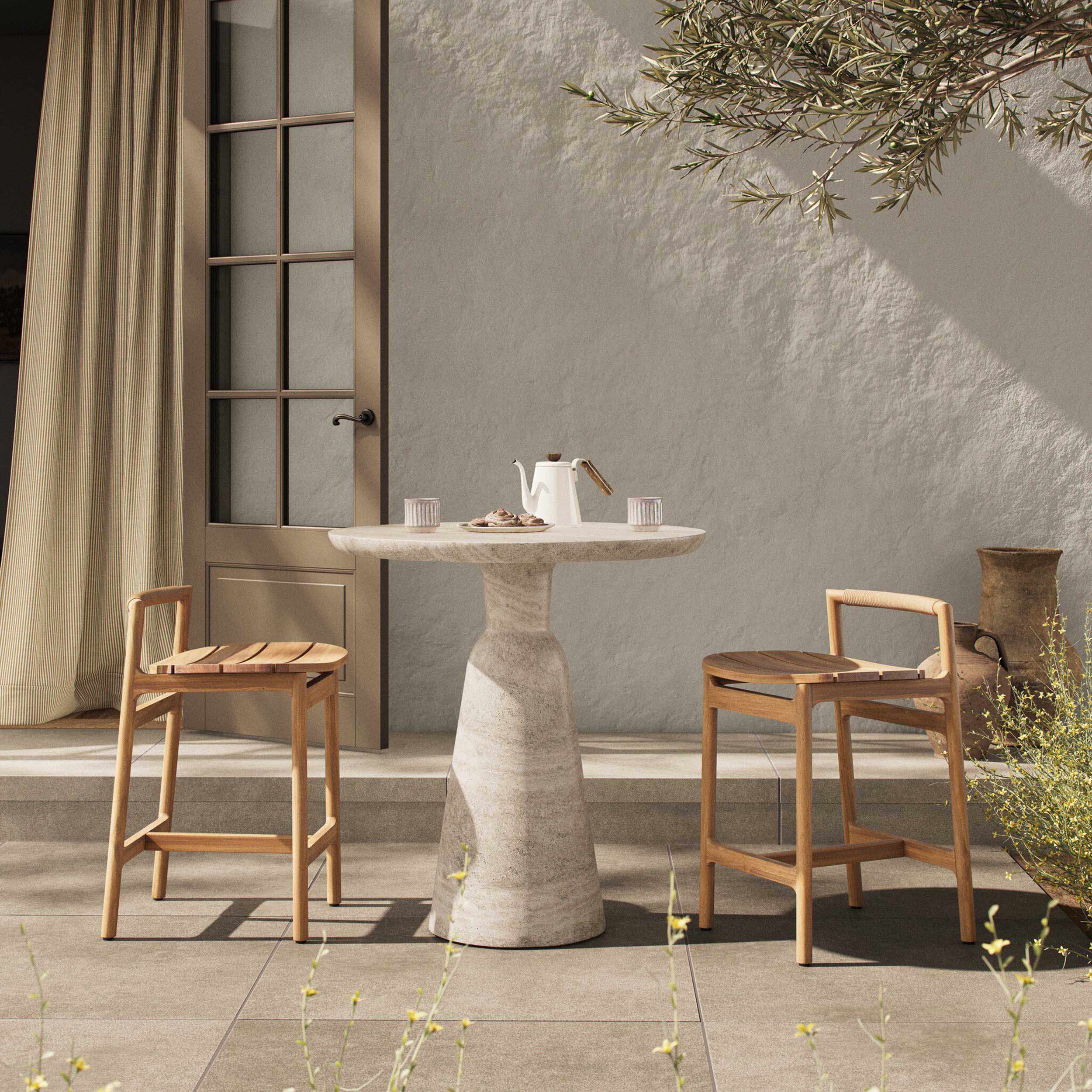 Marsh Outdoor Bar & Counter Table, Sandy Grey by Amber Lewis x Four Hands - Image 4