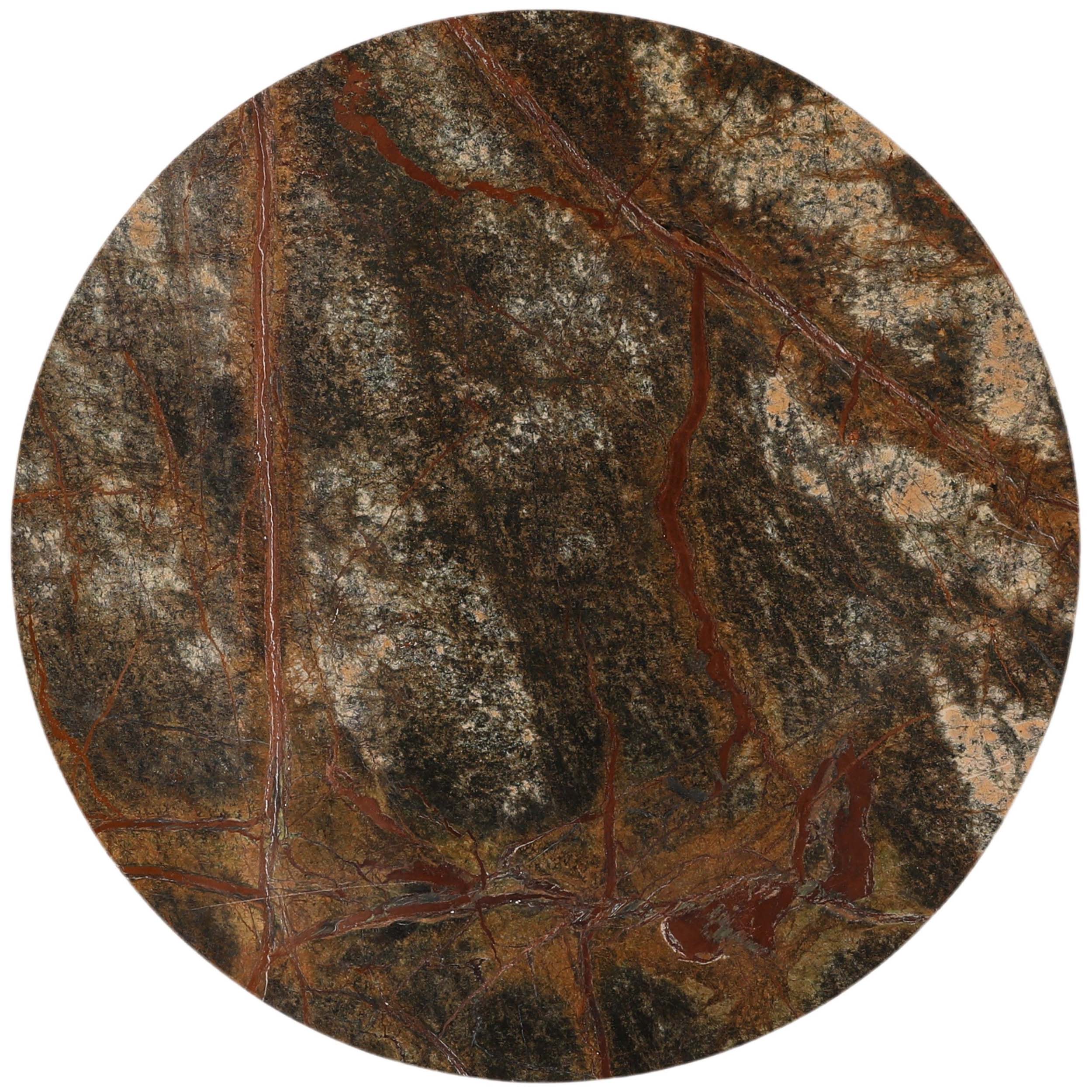 Marston Side Table, Brown/Green Marble - Image 3