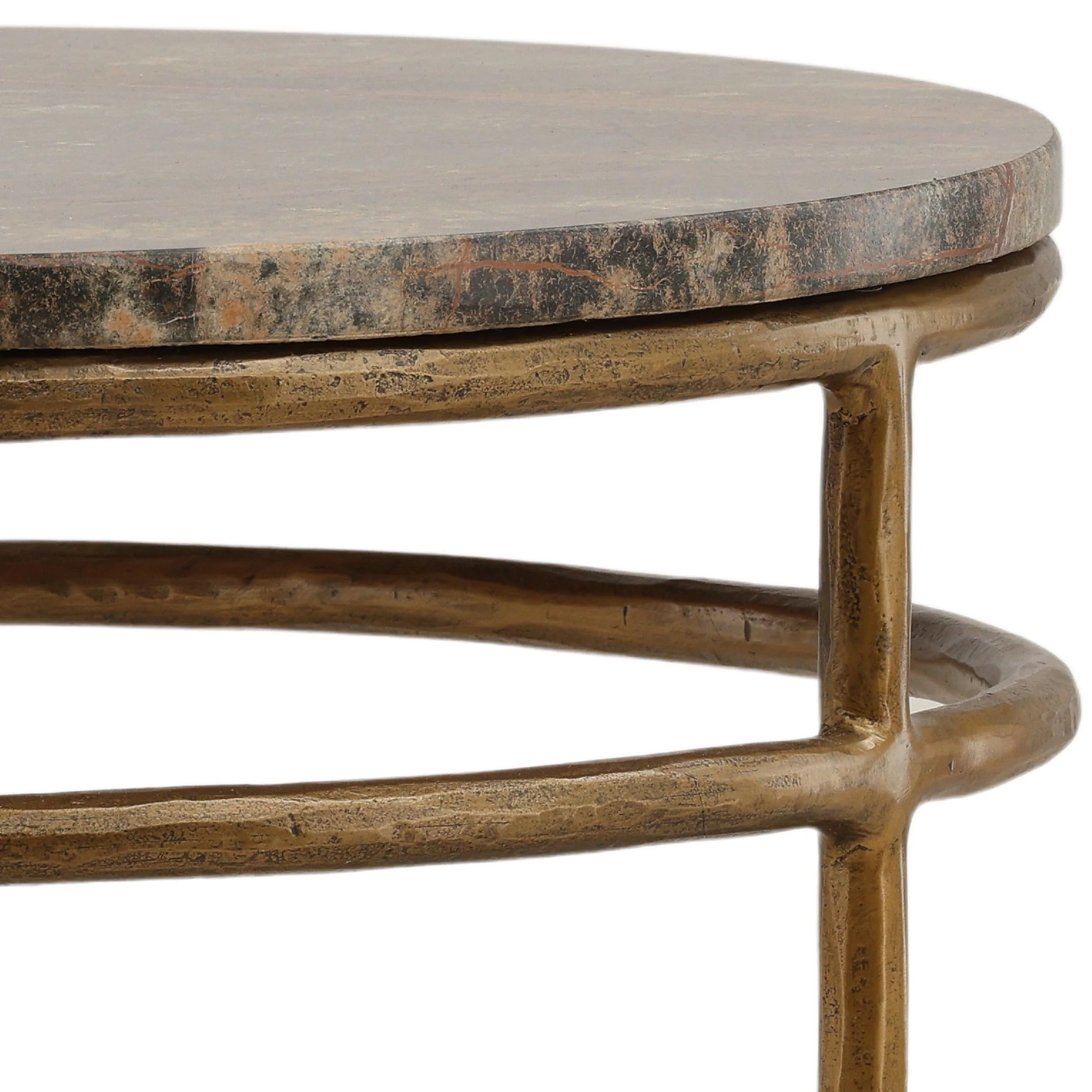 Marston Side Table, Brown/Green Marble - Image 5