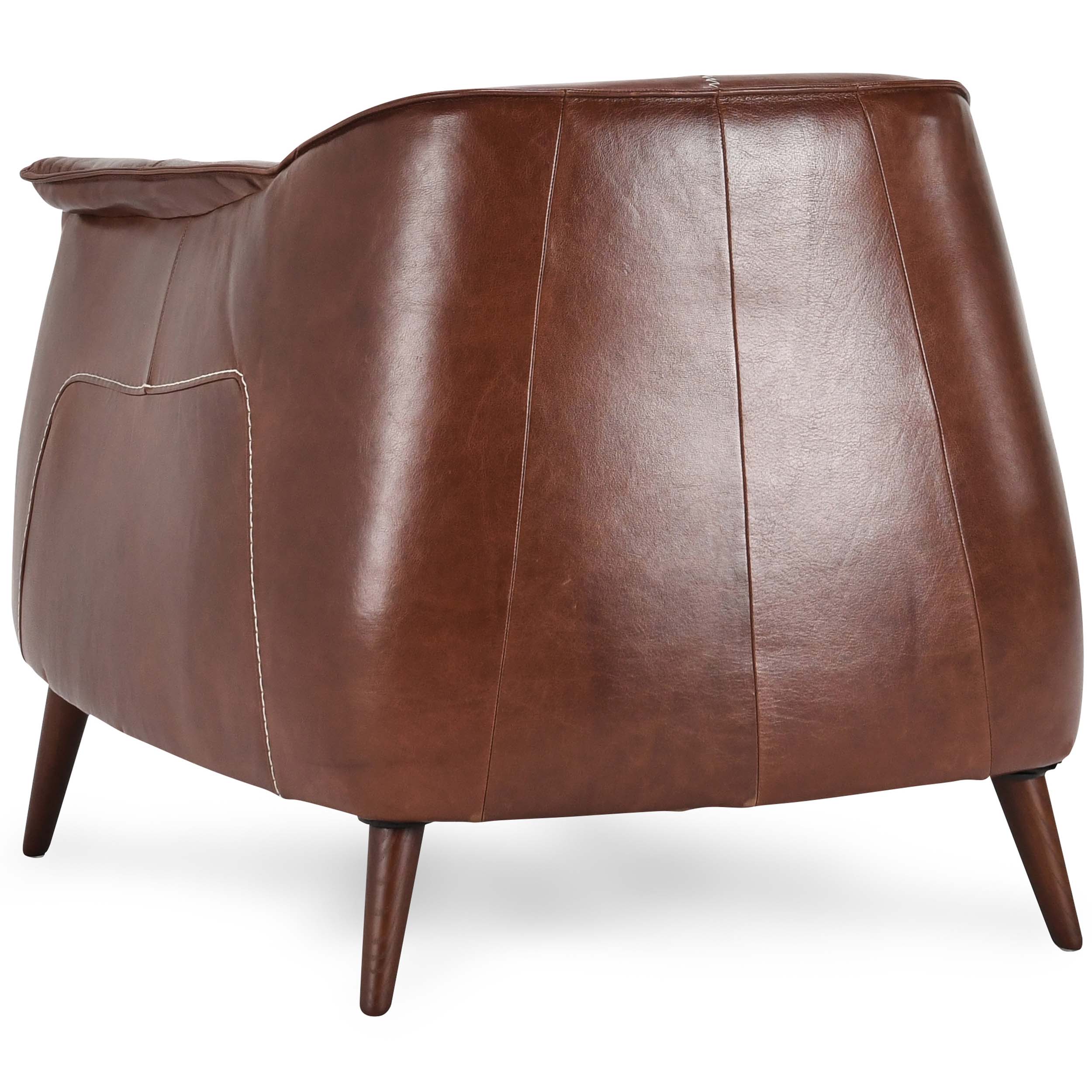 Martel Leather Chair, Spice Brown - Image 4