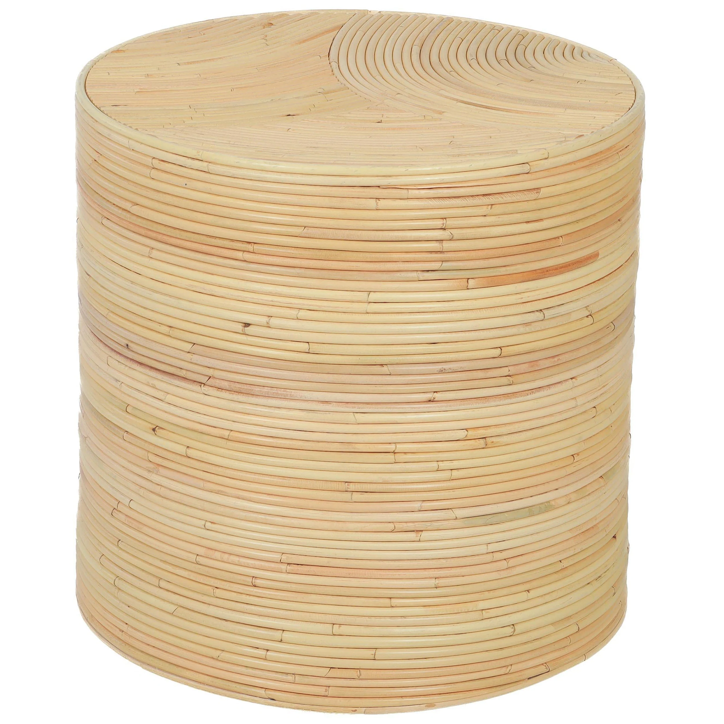 Matea Rattan Arch Side Table, Natural - Image 2