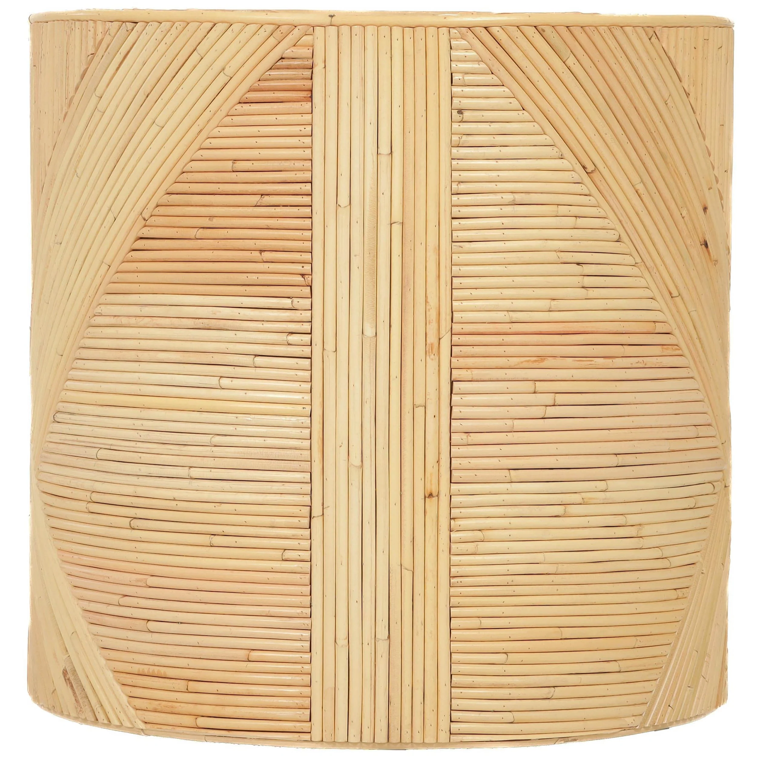 Matea Rattan Cross Side Table, Natural - Image 2