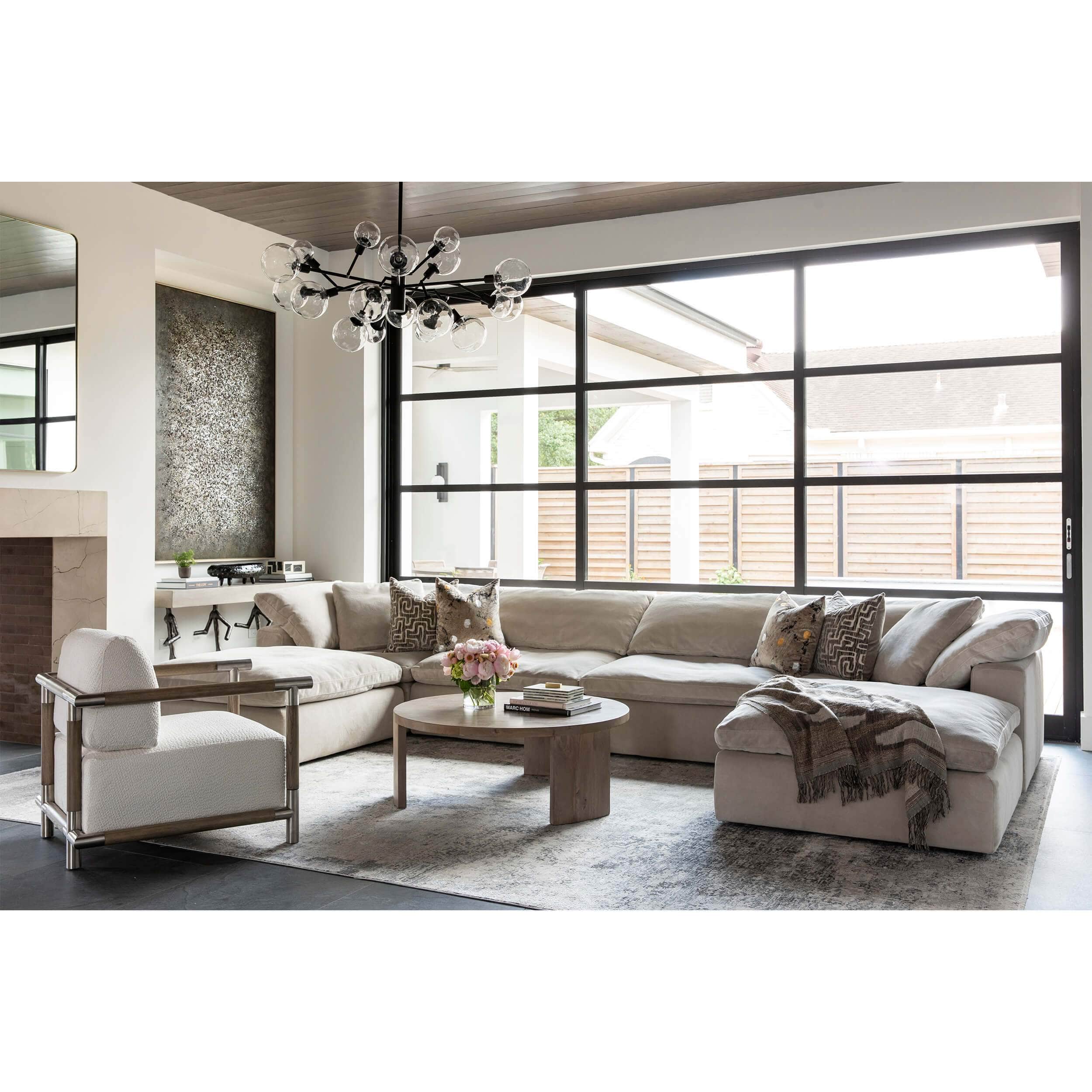 Mateo 5 Piece Modular Sectional, Romo Linen - Image 6