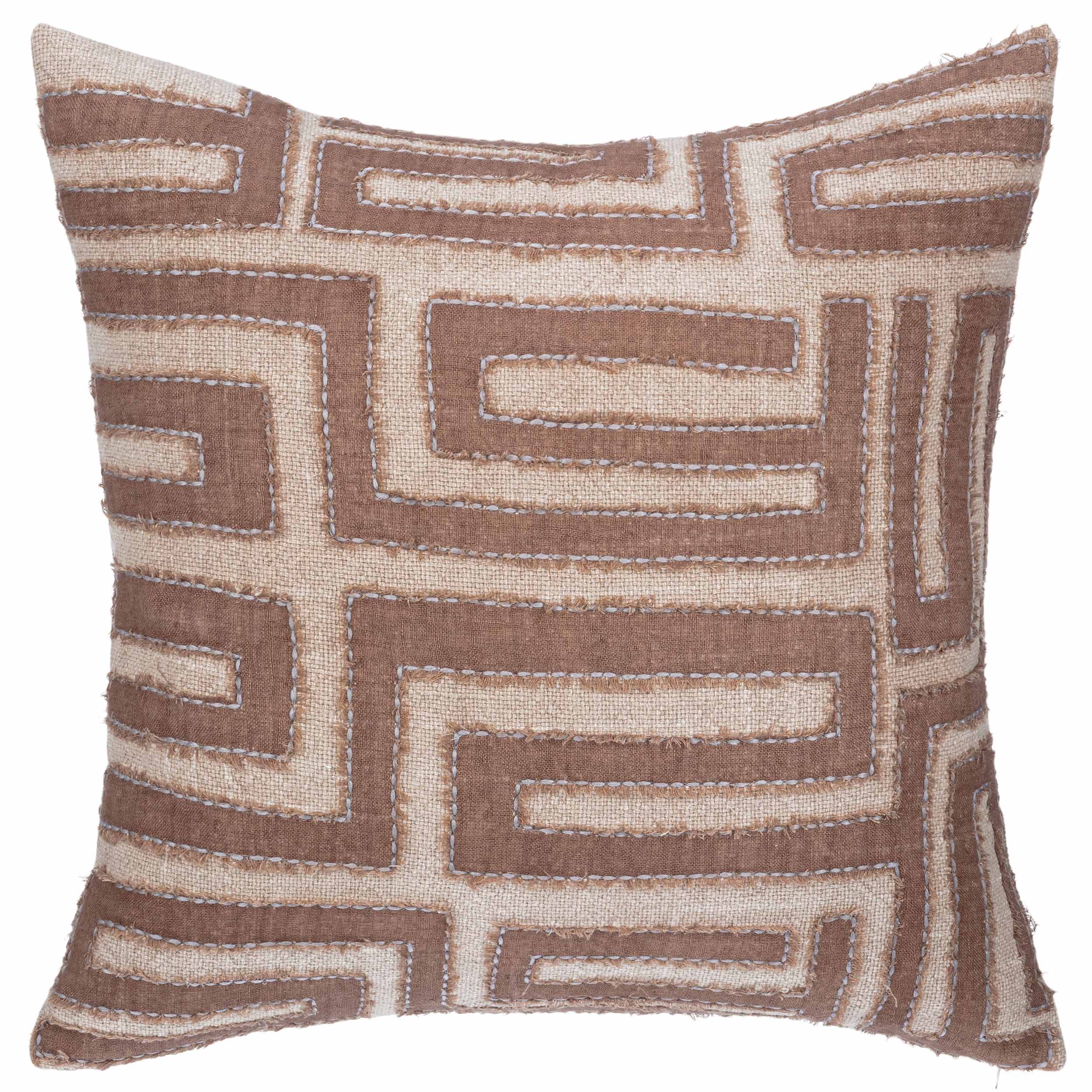 Mateo Pillow, Sepia Brown/Natural