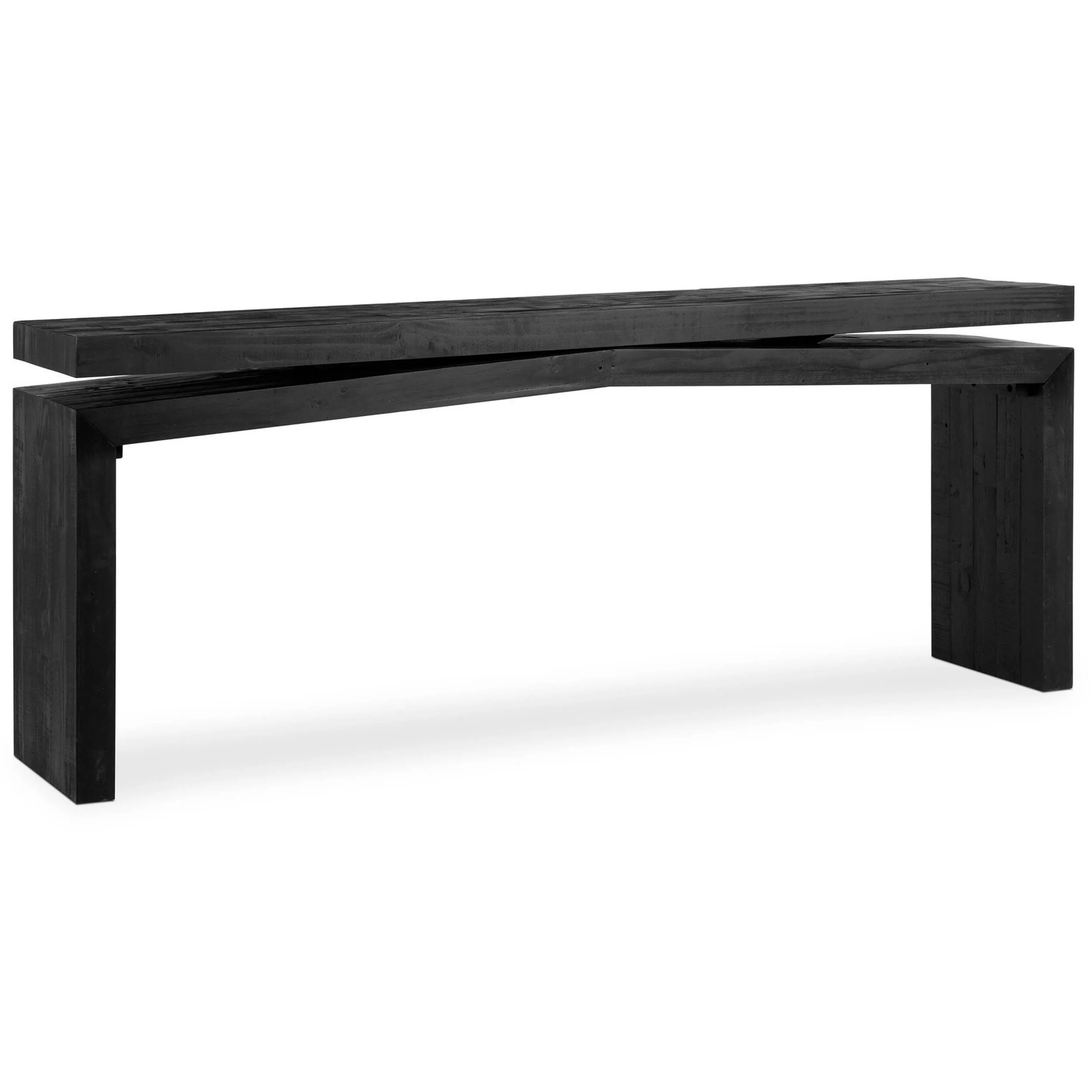 Matthes Large Console, Aged Black by Four Hands