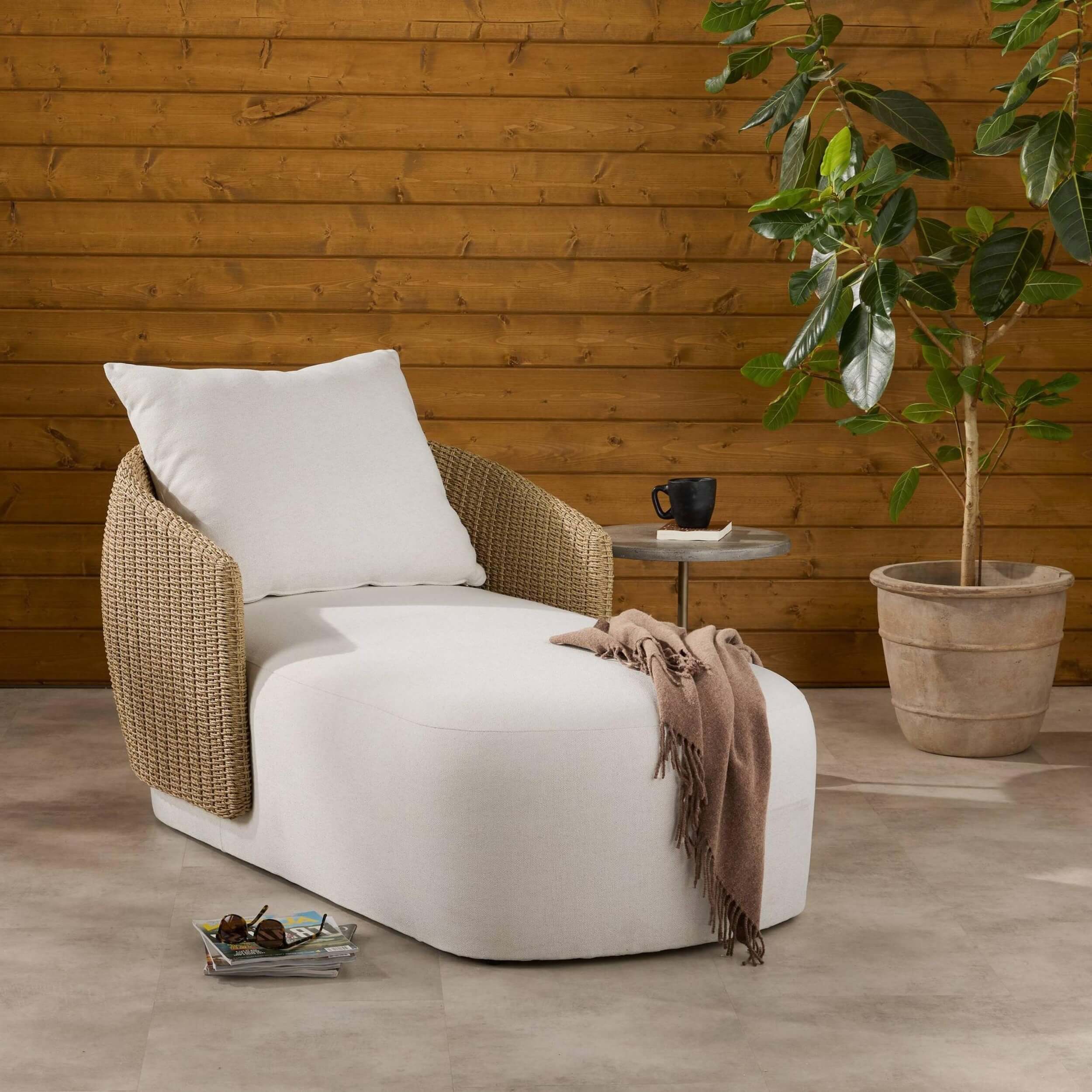 Maven Outdoor Chaise, Alessi Linen by Four Hands - Image 5