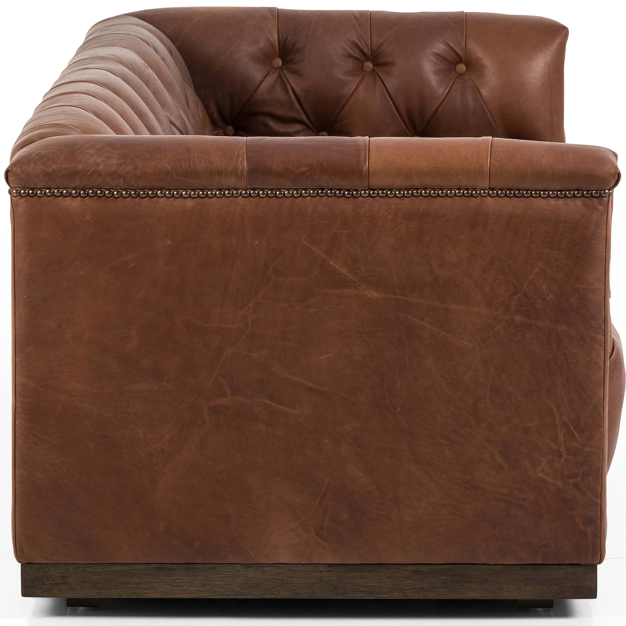 Maxx Leather 86" Sofa, Heirloom Sienna by Four Hands - Image 3