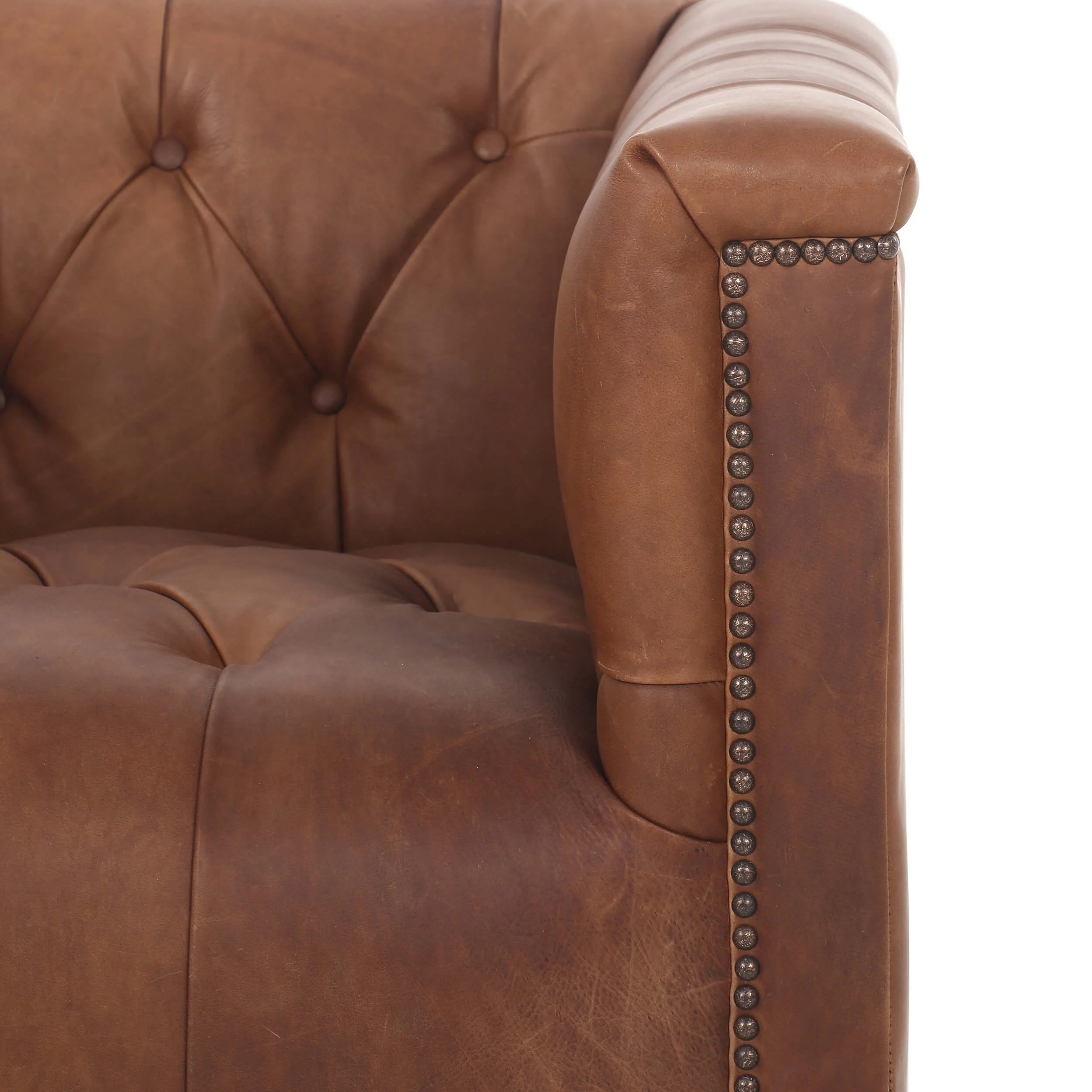 Maxx Leather Swivel Chair, Heirloom Sienna by Four Hands - Image 6