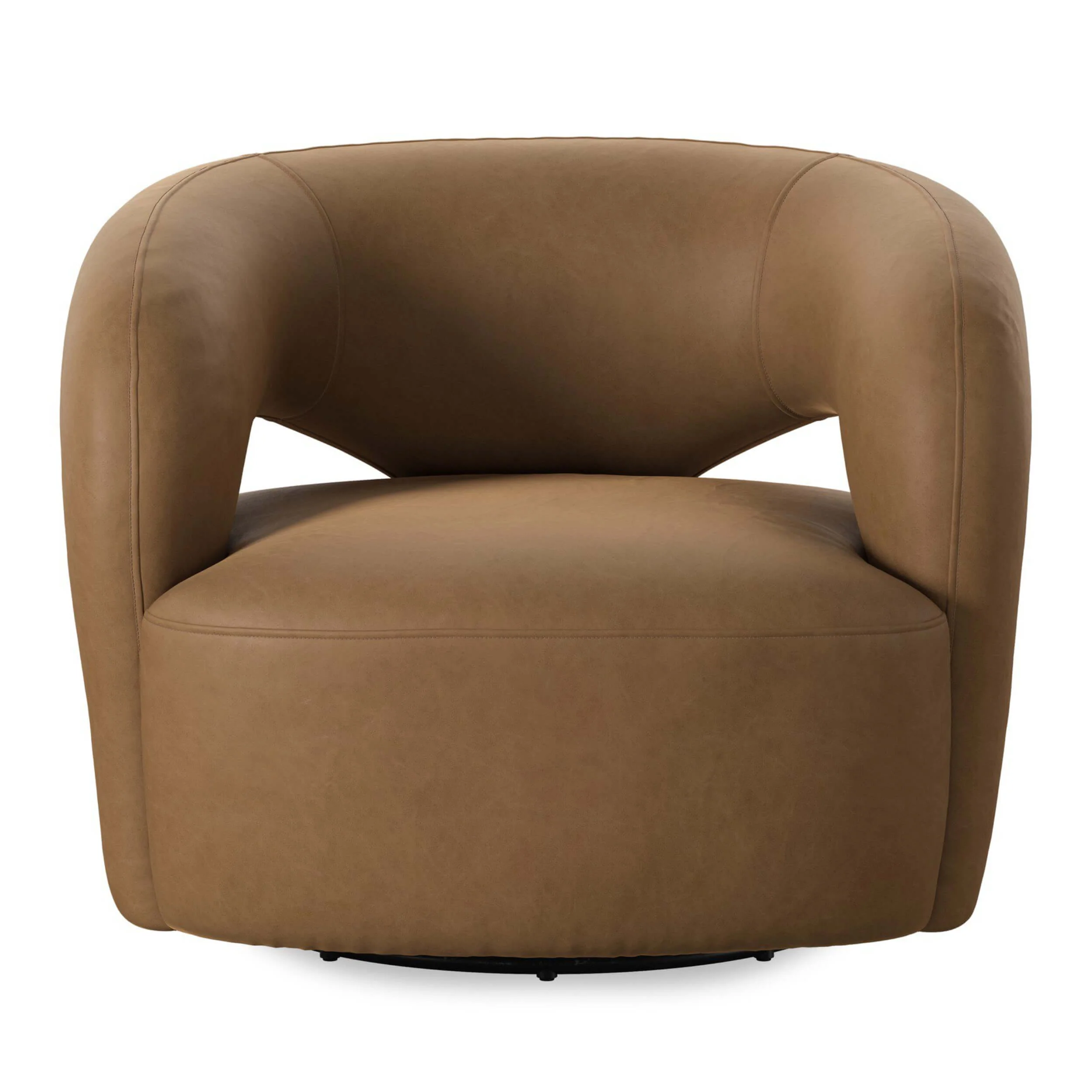 Mazie Leather Swivel Chair, Maestro Camel by Four Hands - Image 2