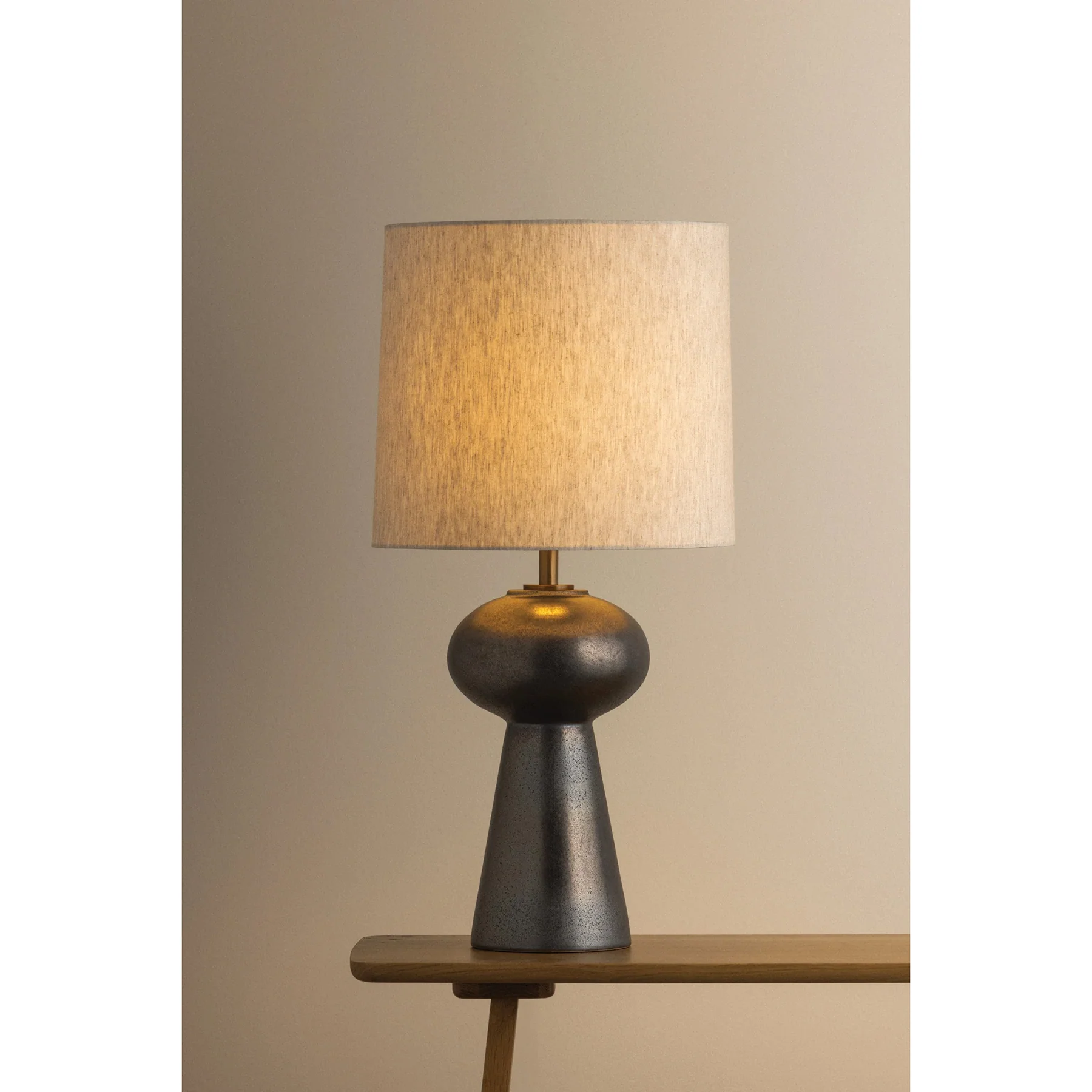 McAlpine Table Lamp, Patina Brass/Ceramic Ancient Bronze - Image 4