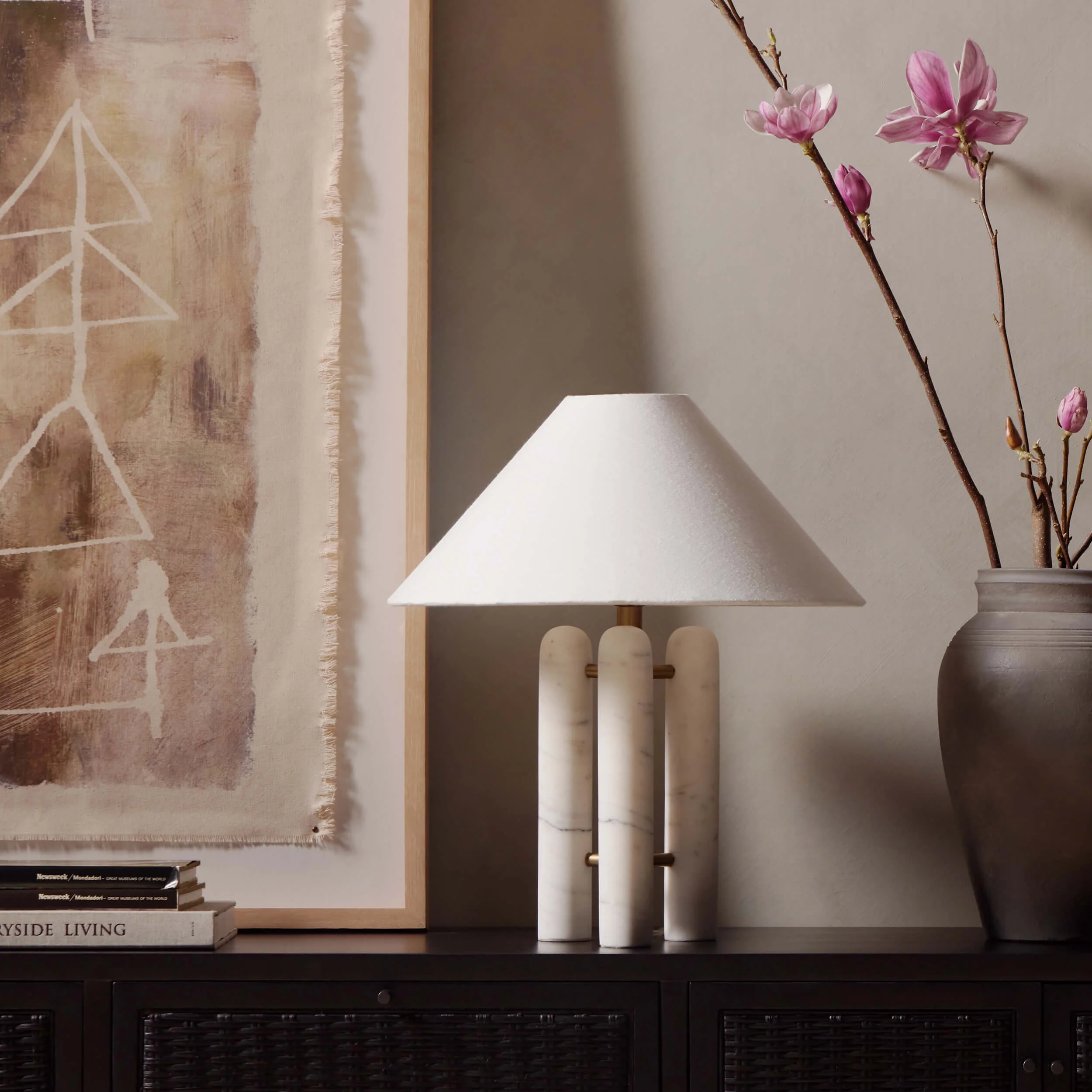 Medici Table Lamp, Charcoal/White by Four Hands - Image 6