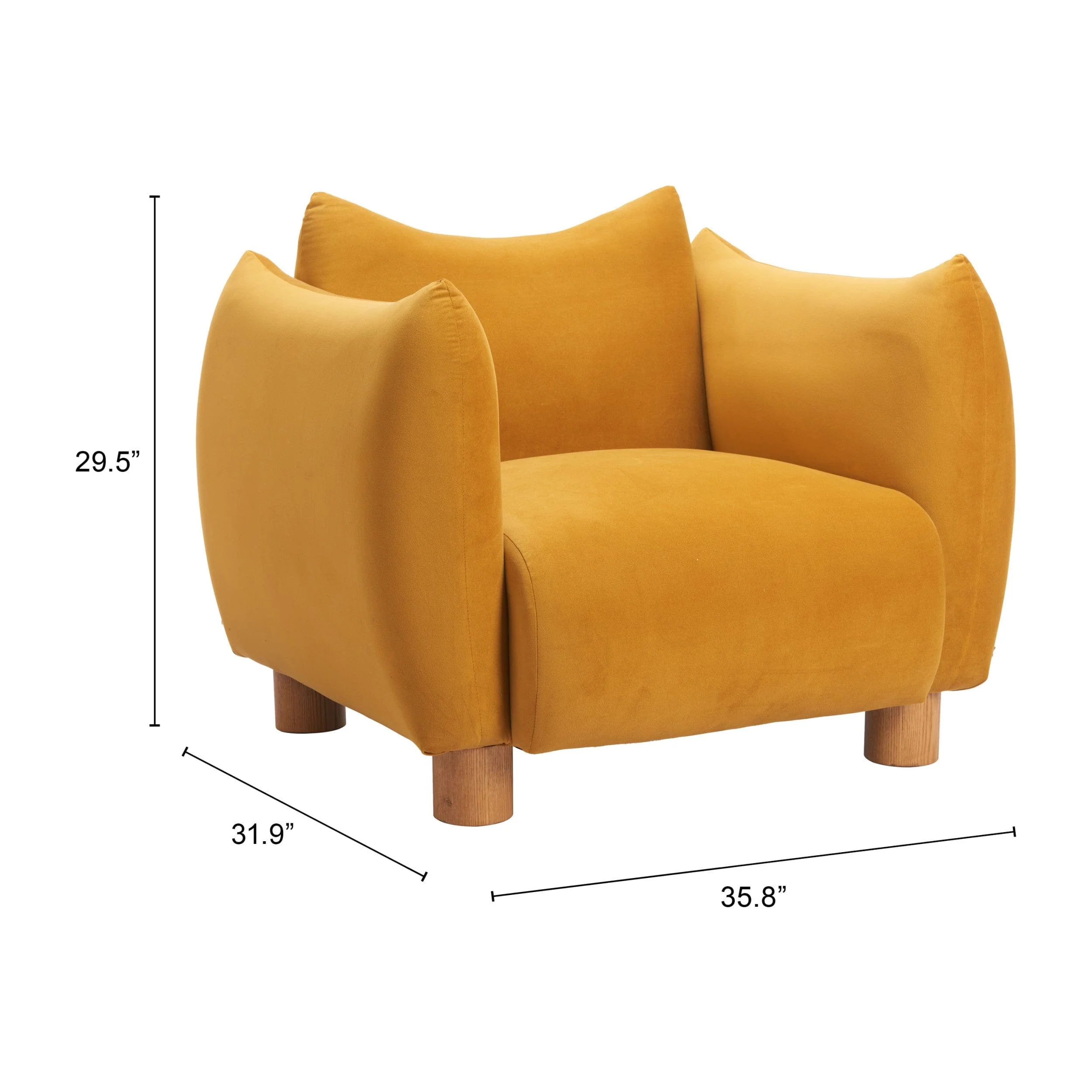 Meia Chair, Mustard - Image 2