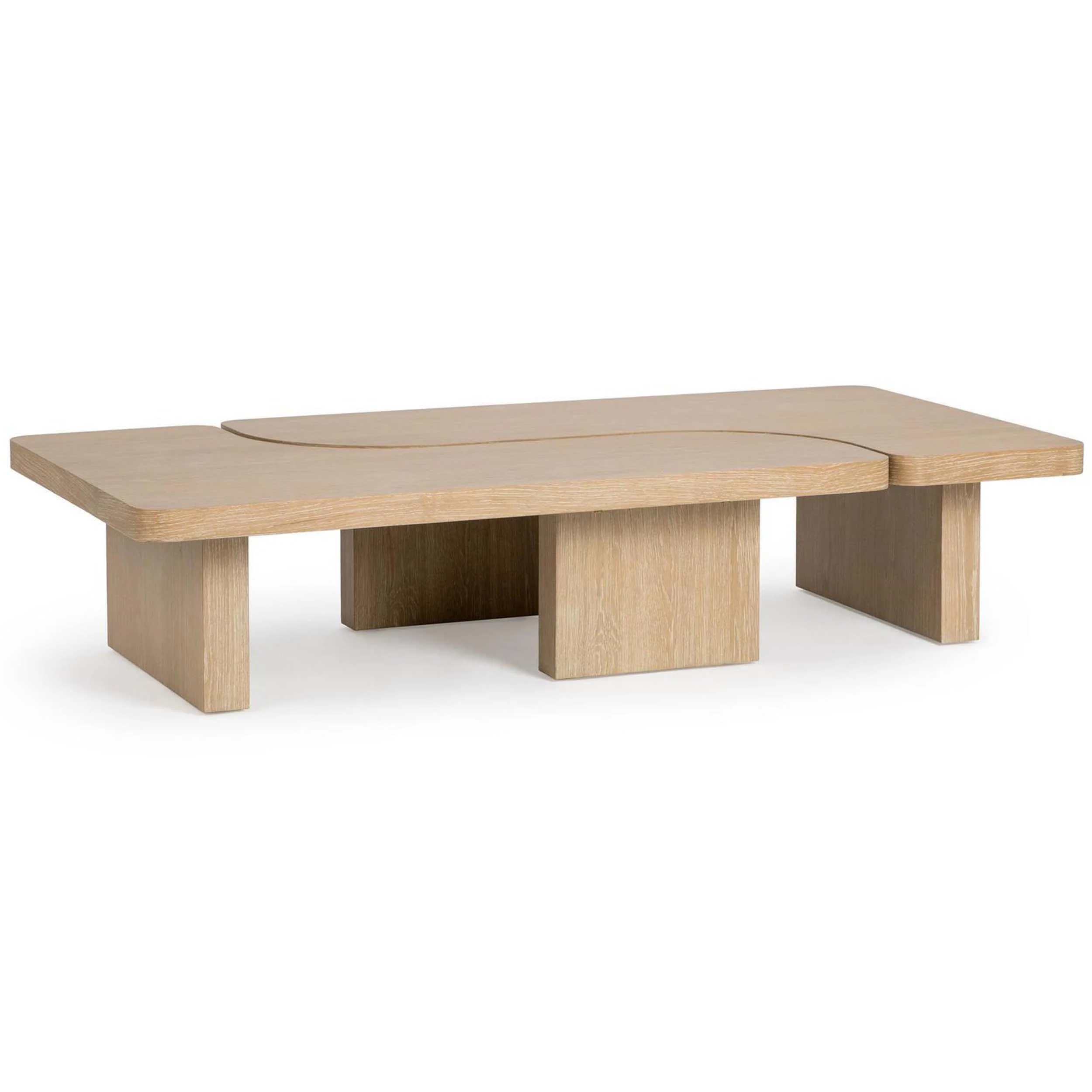 Melina 2 Piece Rectangular Coffee Table, Coastal Drift