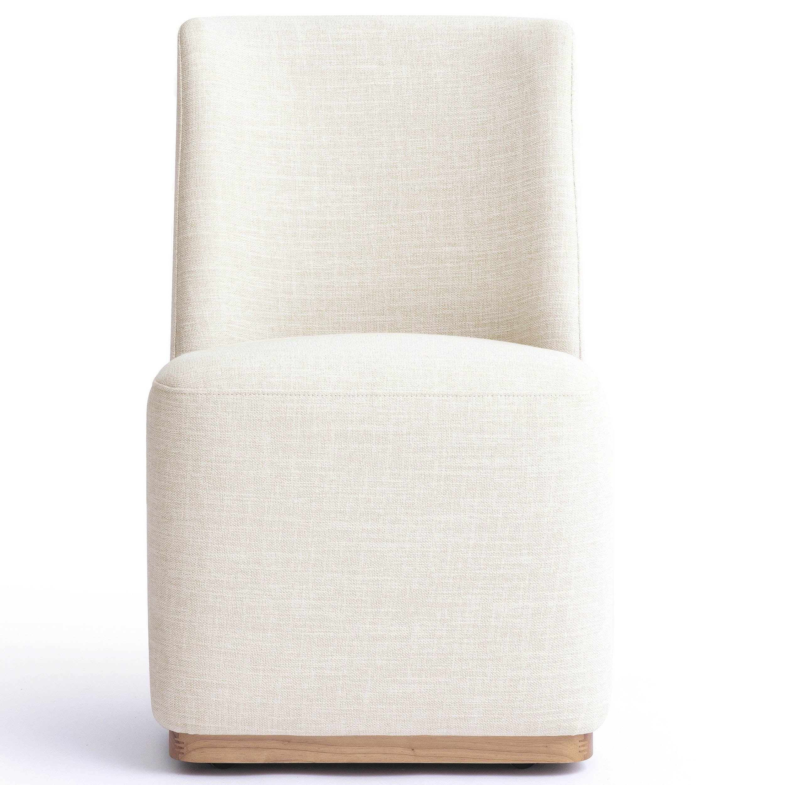 Melissa Rolling Dining Chair, Cream - Image 2
