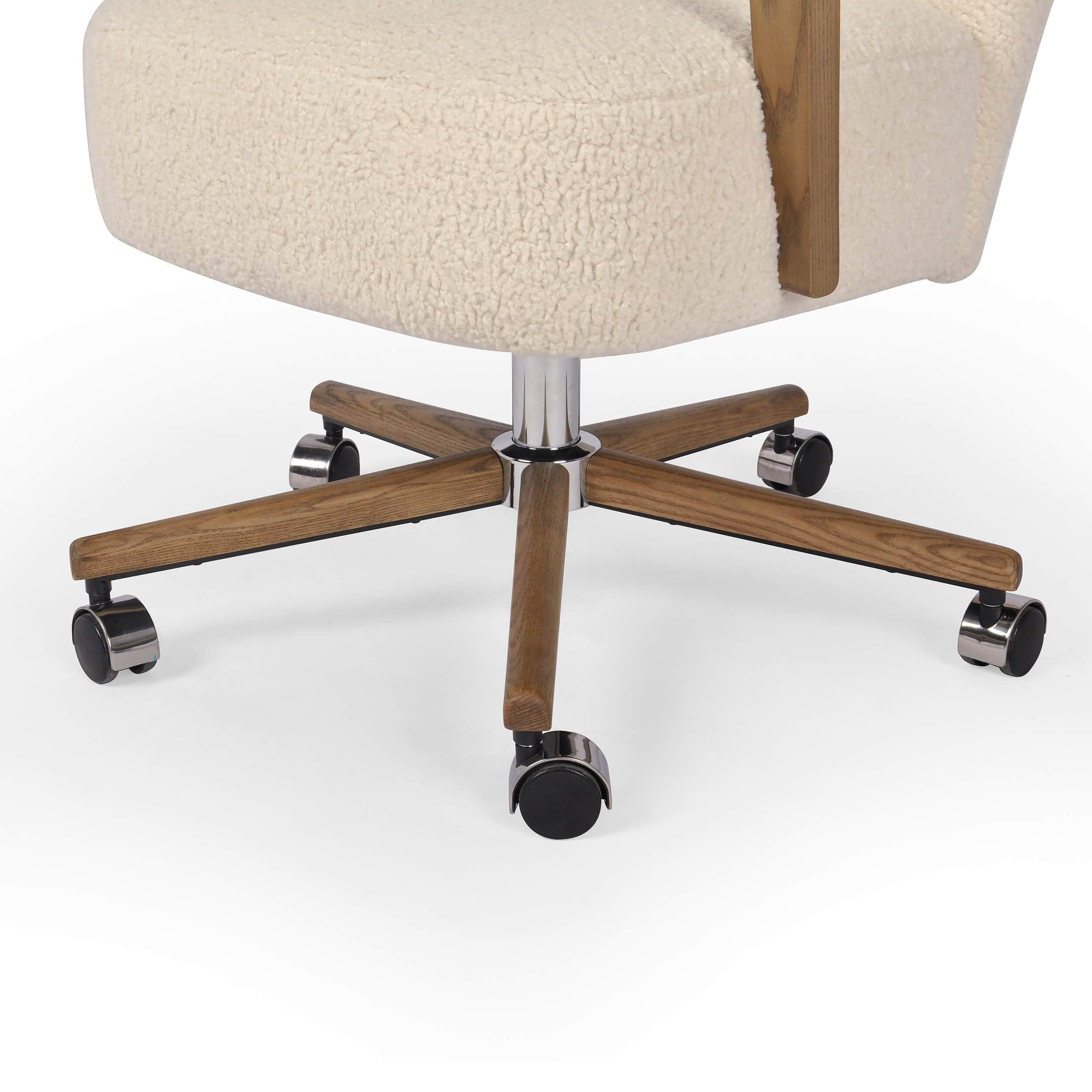 Melrose Desk Chair, Sheepskin Natural - Image 6