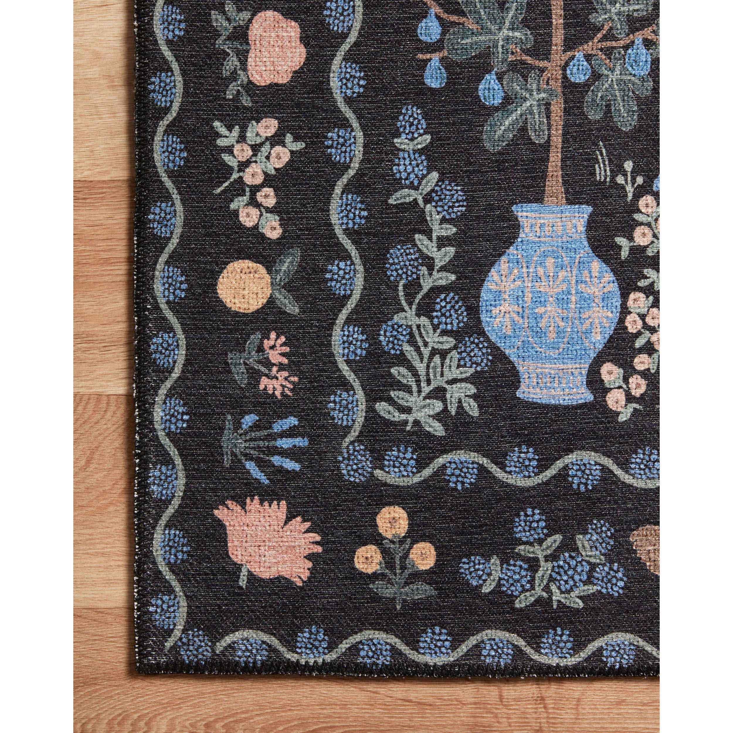 Rifle Paper Co. x Loloi Rug Menagerie MEN-03, Black - Image 2