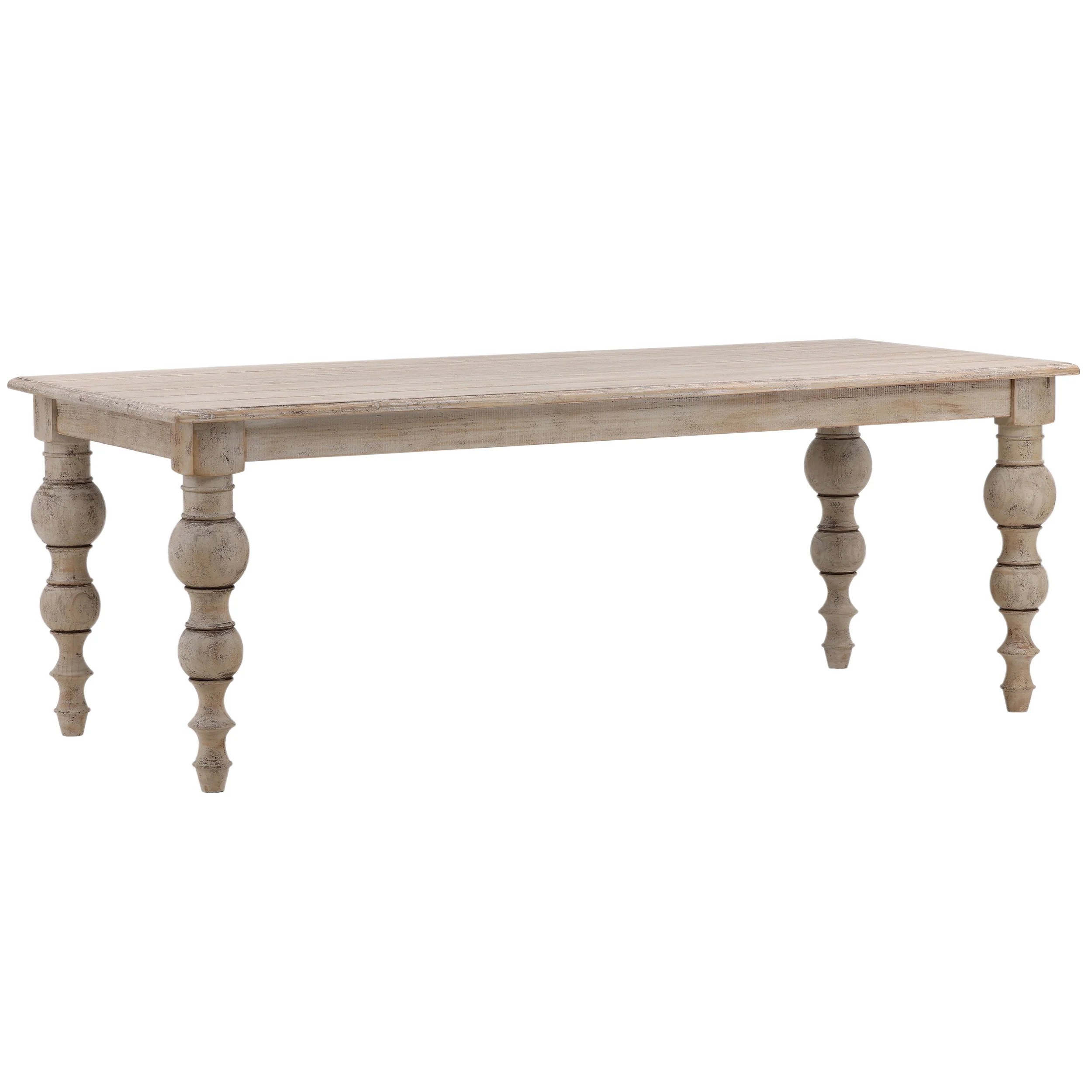 Merak Rectangular Dining Table, Antique Weathered