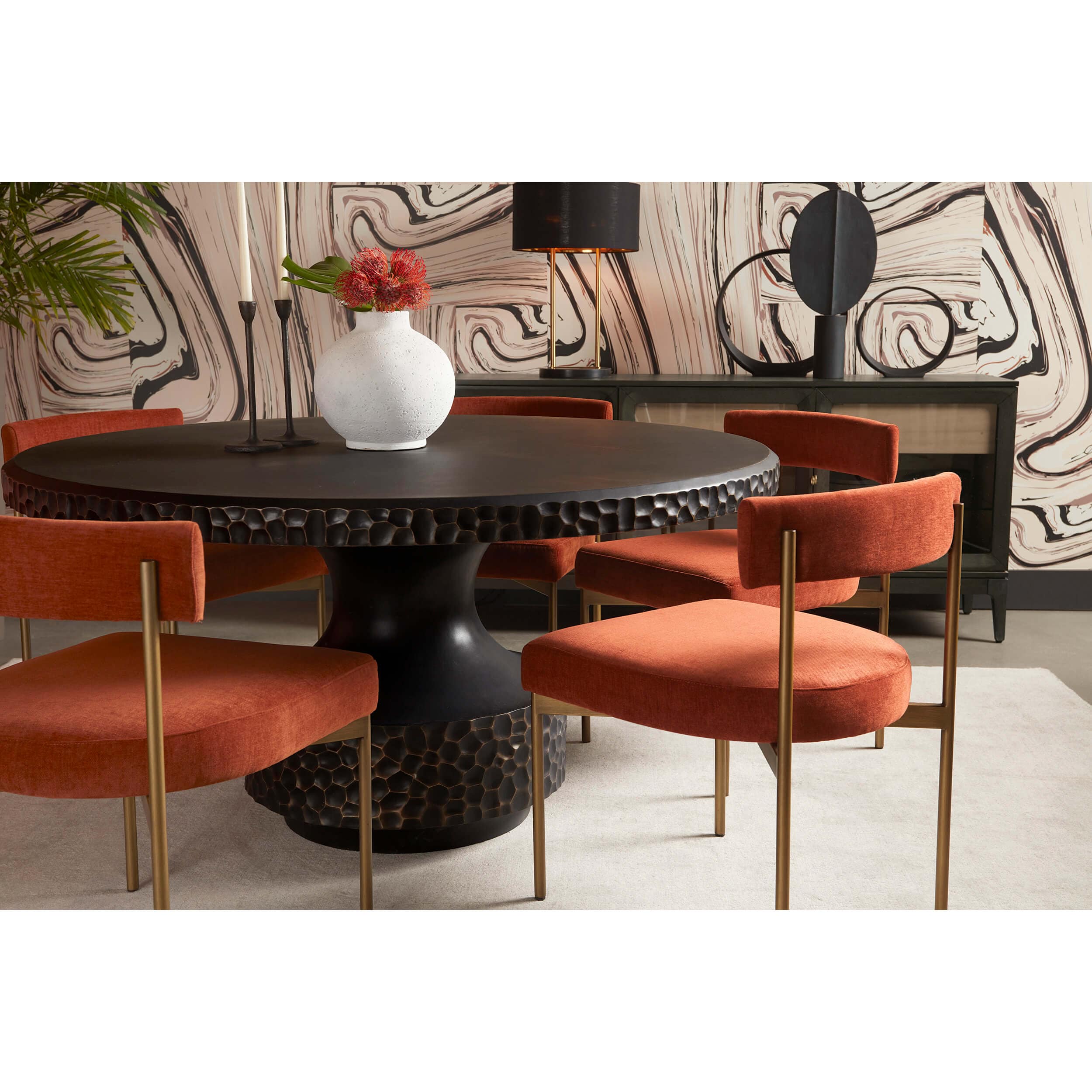 Mersin Dining Table, Black - Image 4