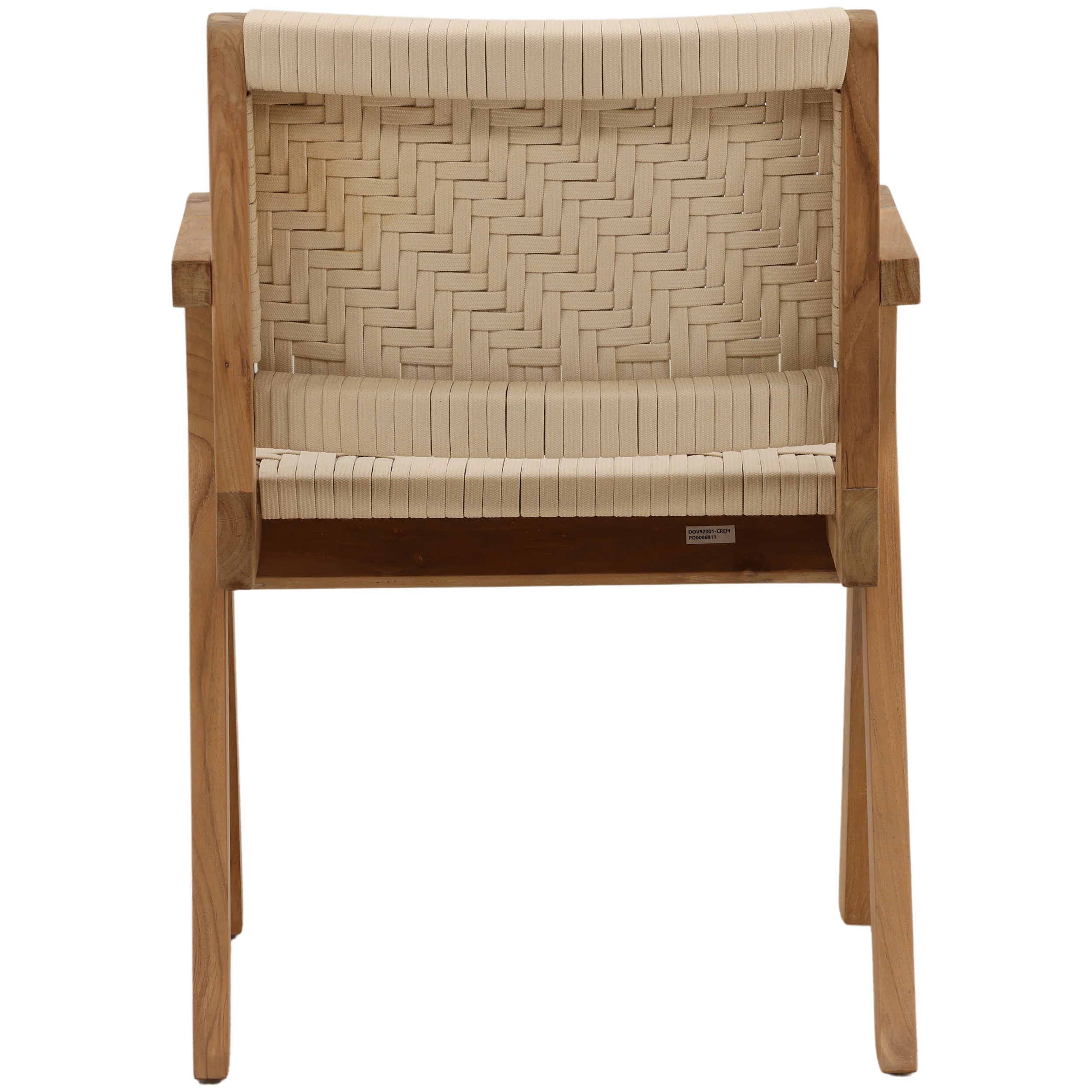 Mesa Outdoor Dining Chair, Cream , Set of 2 - Image 4