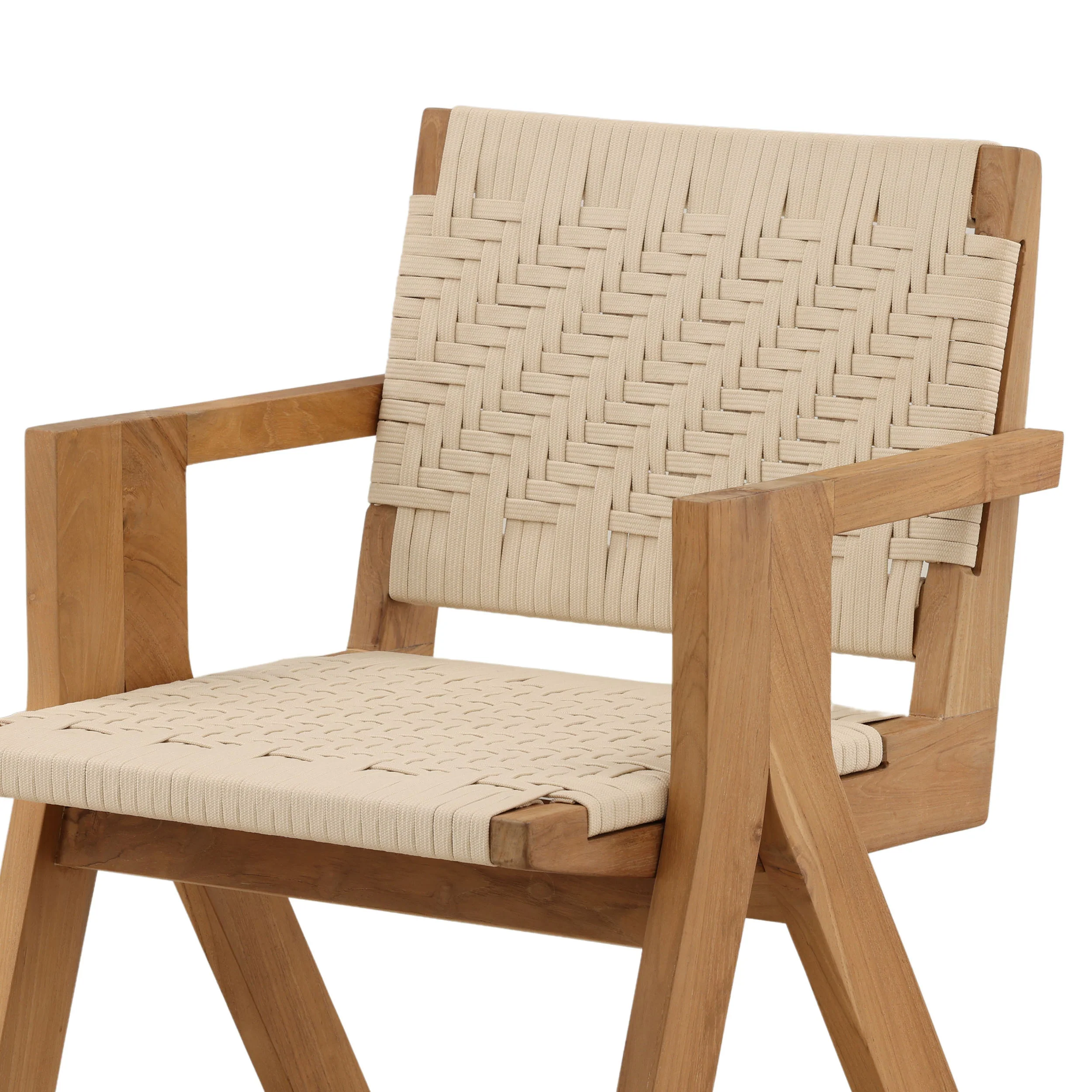 Mesa Outdoor Dining Chair, Cream , Set of 2 - Image 6