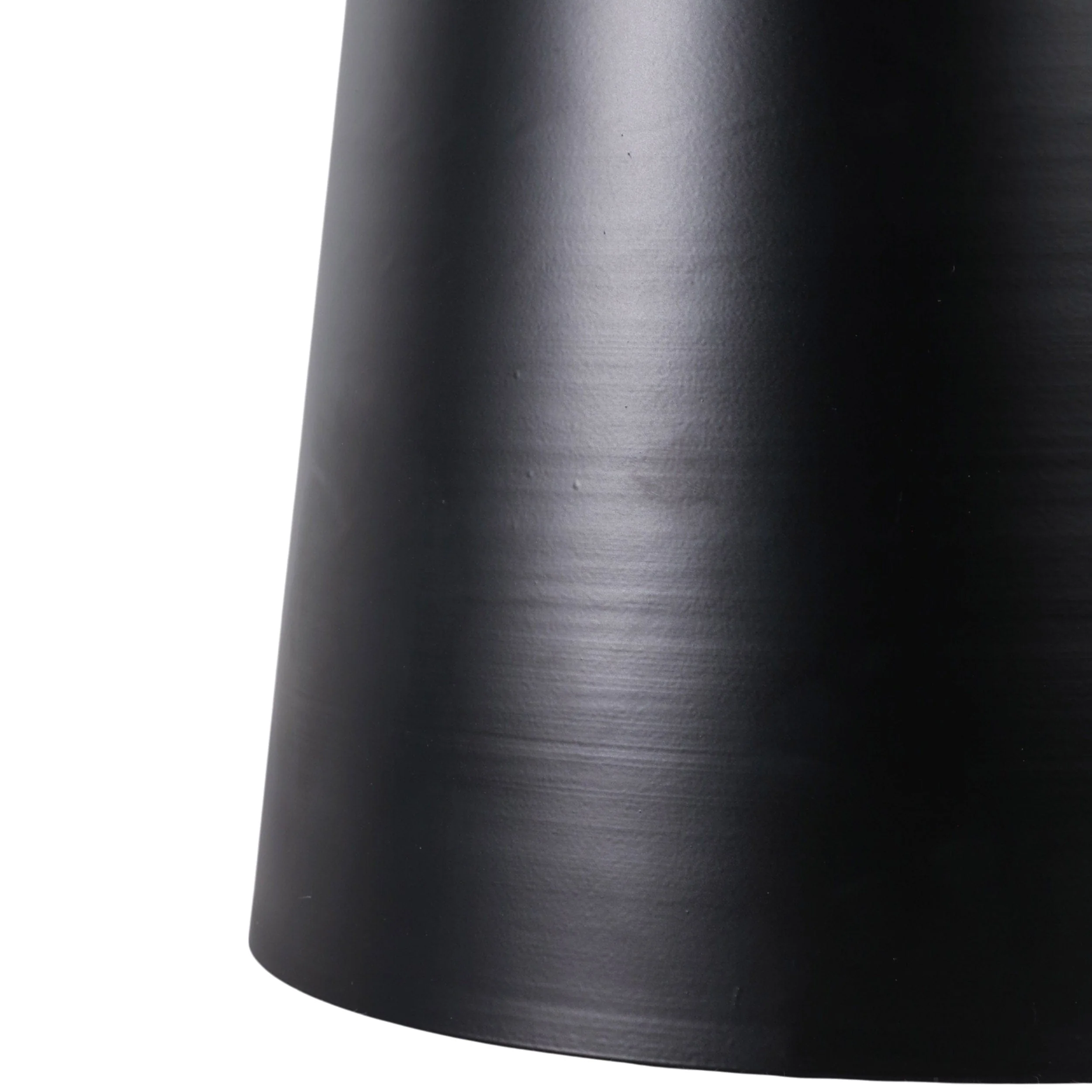 Metal Accent Table w/Marble Top, Black/White - Image 3
