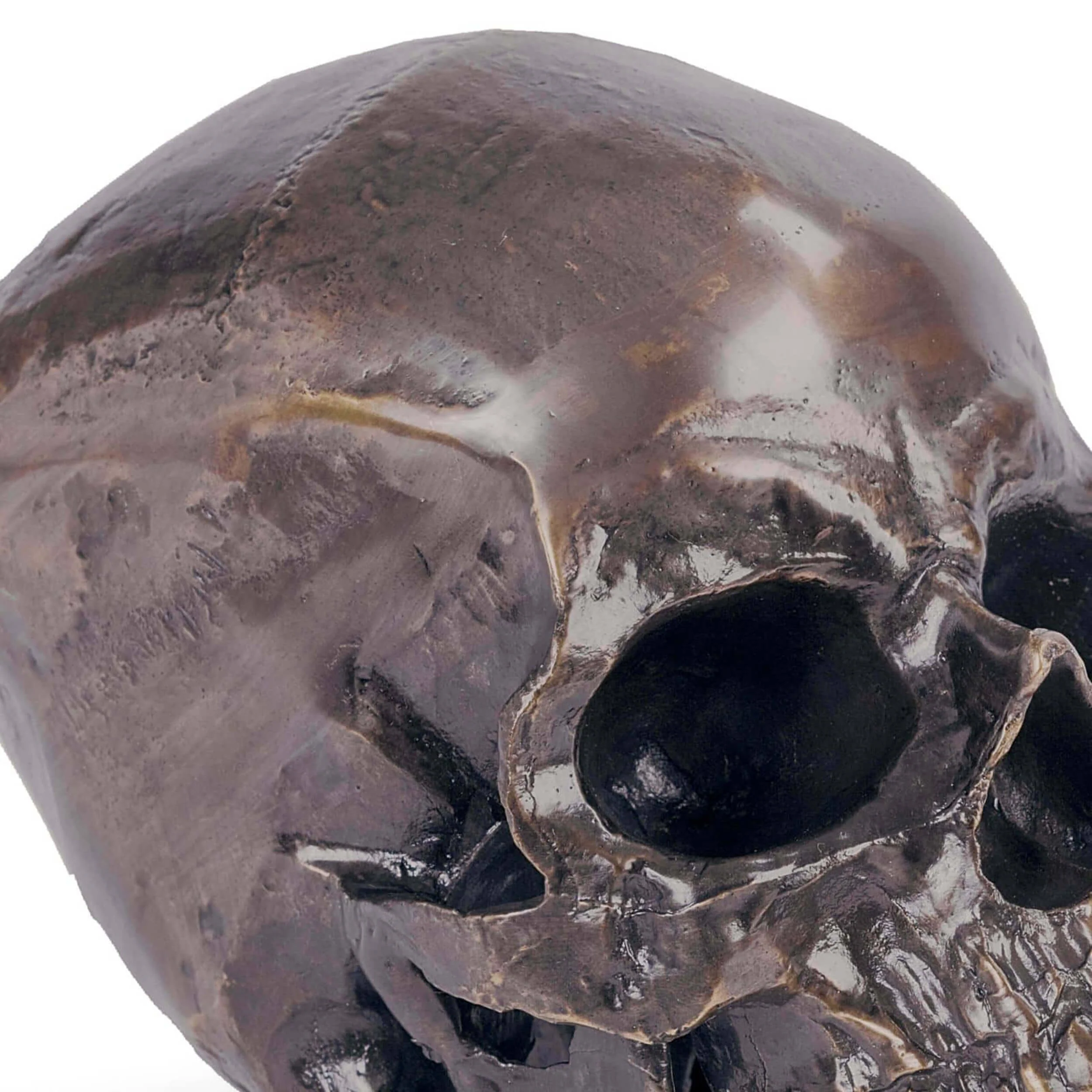 Metal Skull, Antique Bronze - Image 2