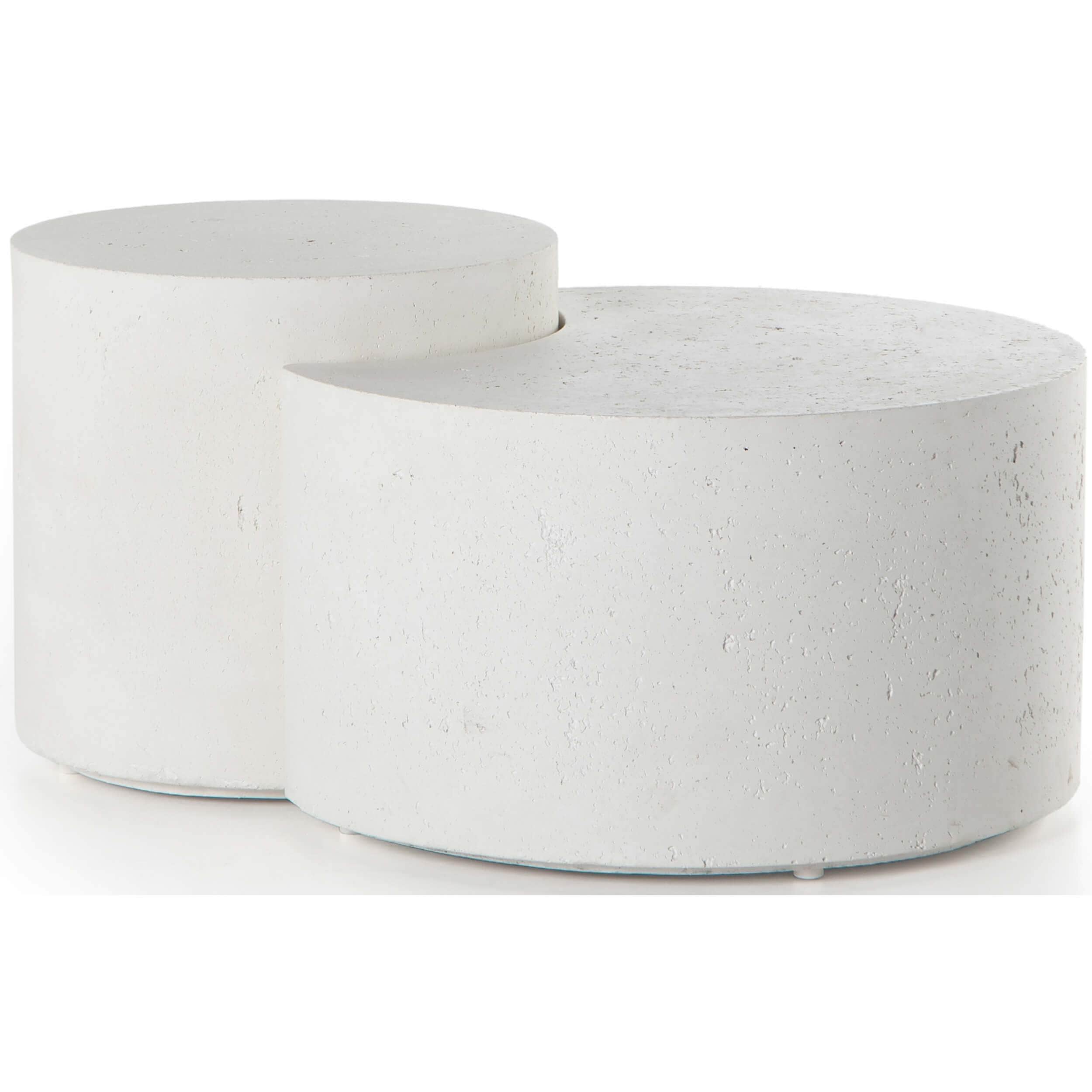 Meza Nesting Coffee Table, White by Four Hands