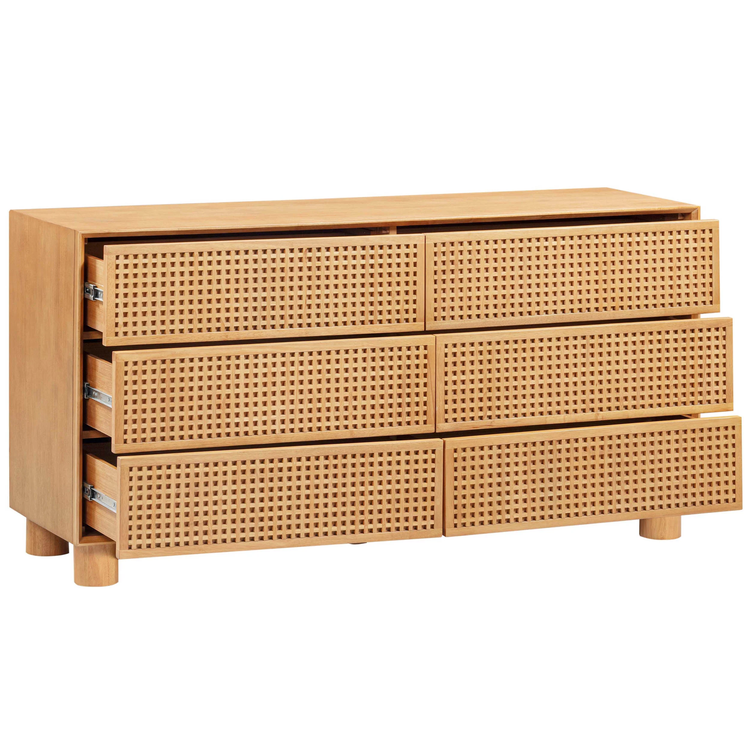 Miles 6 Drawer Dresser, Natural - Image 4
