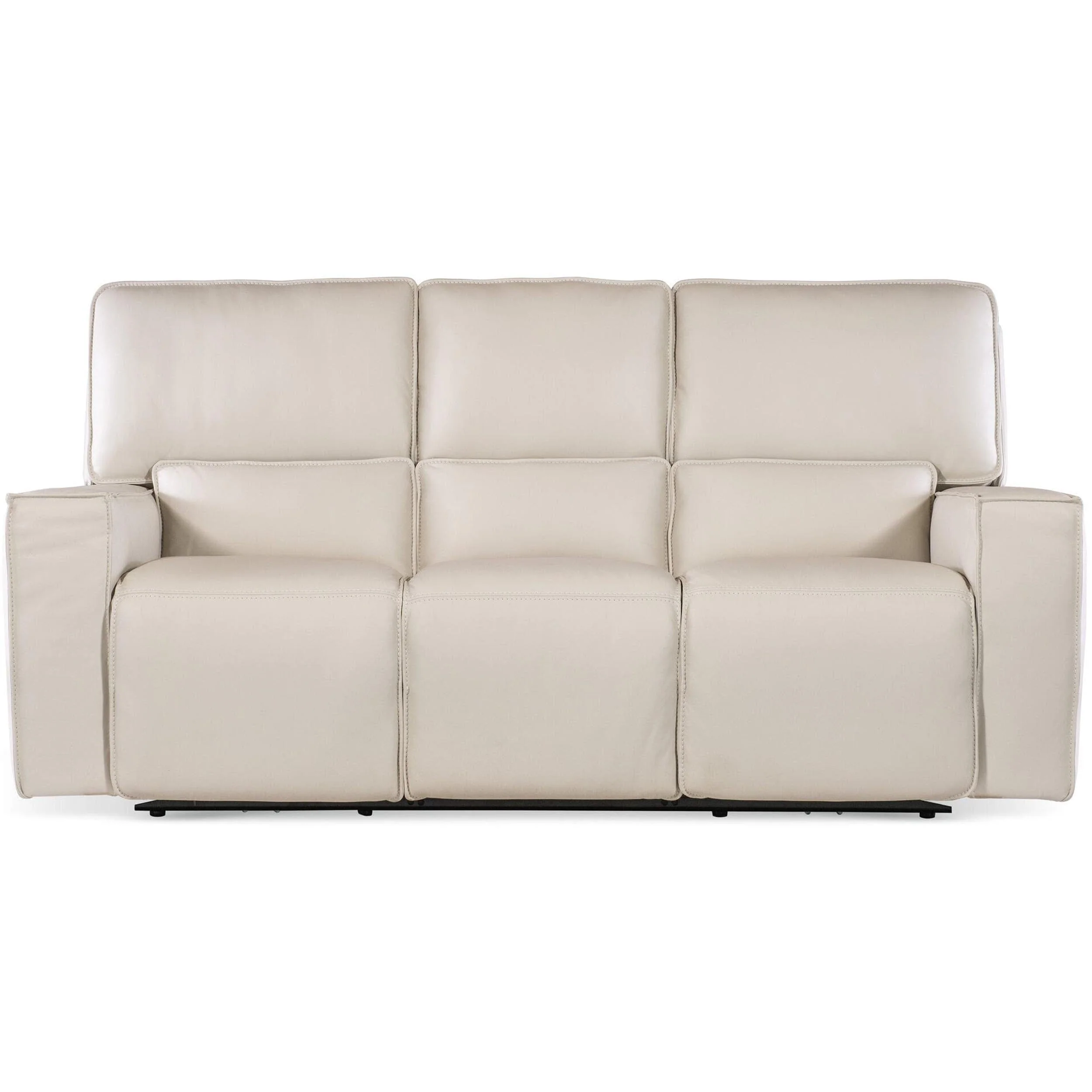 Miles Leather Zero Gravity Power Sofa, Oslo Pebble - Image 2