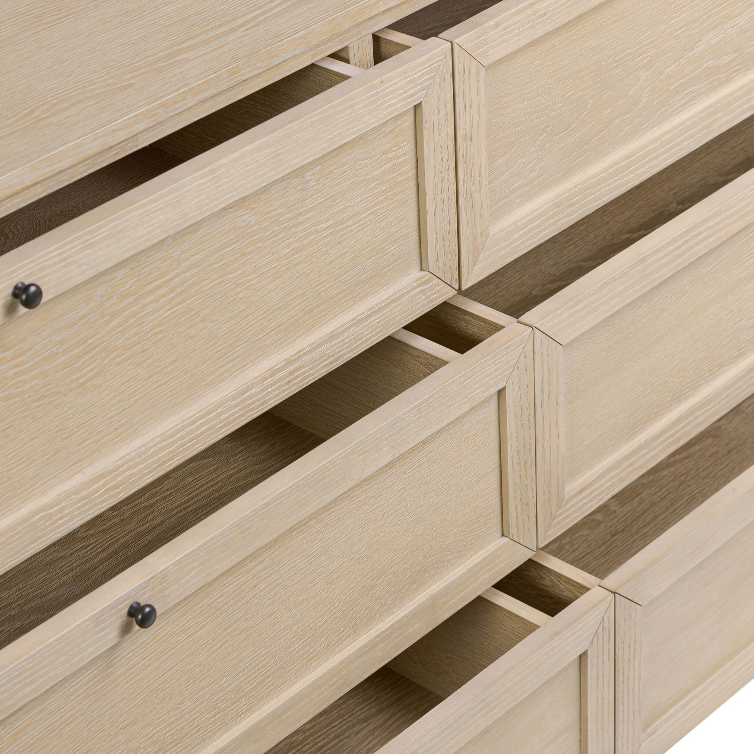 Millie 6 Drawer Dresser, Light Bleach by Four Hands - Image 7