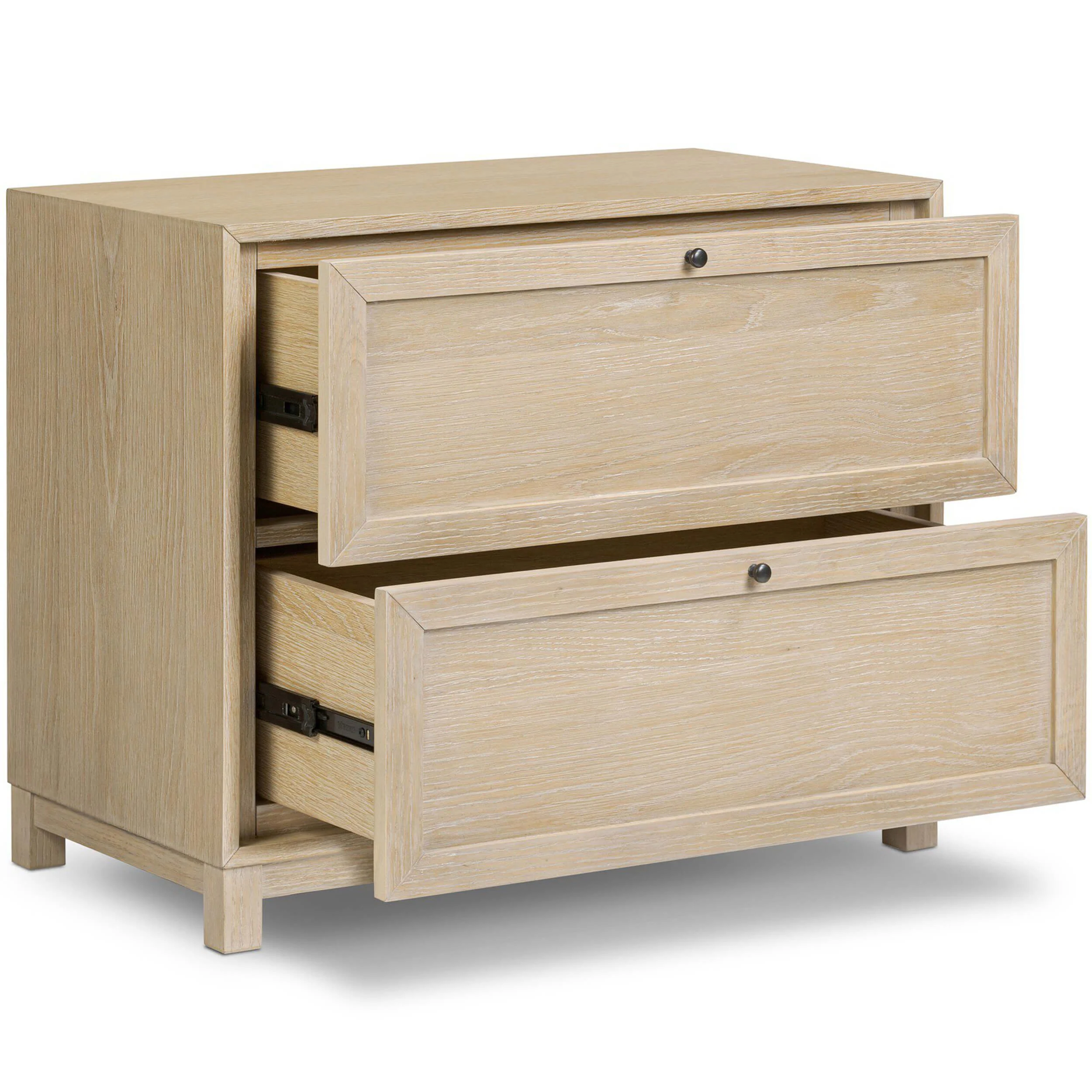 Millie Nightstand, Light Bleach Oak by Four Hands - Image 2