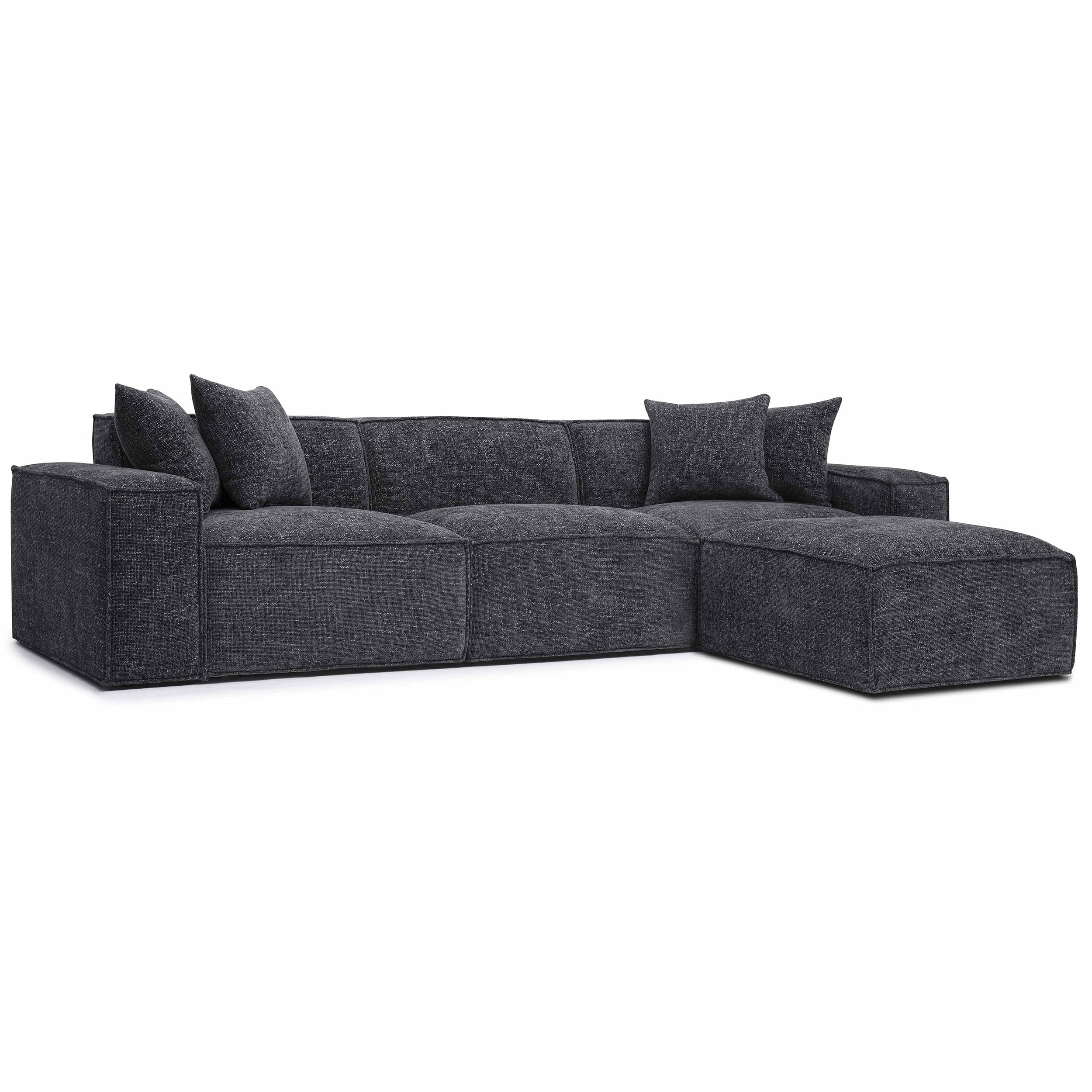 Mindy 4 Piece Sectional, Charcoal - Image 2