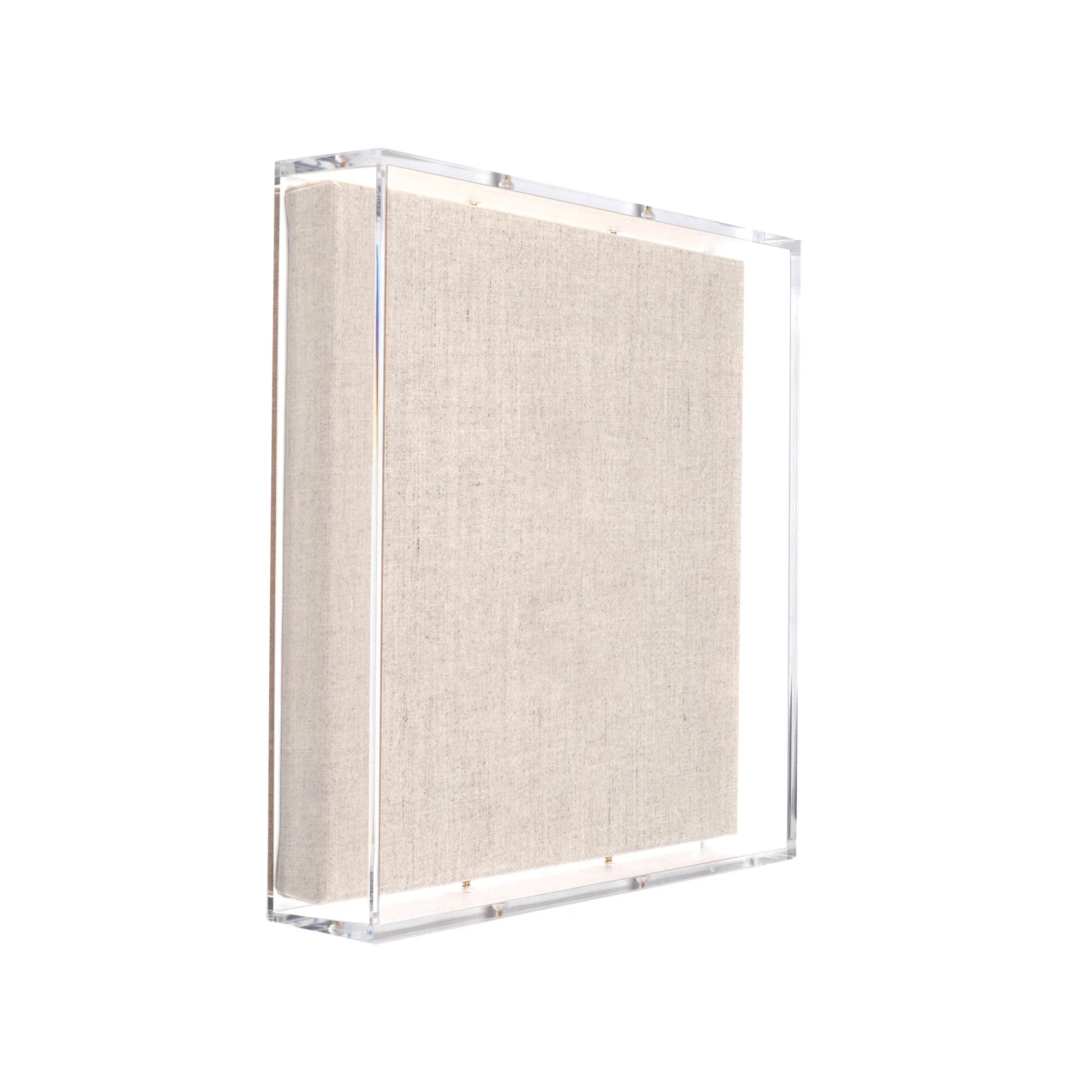 Modern Acrylic Shadowbox with Linen Canvas 2" Depth | UV Grade - Image 12