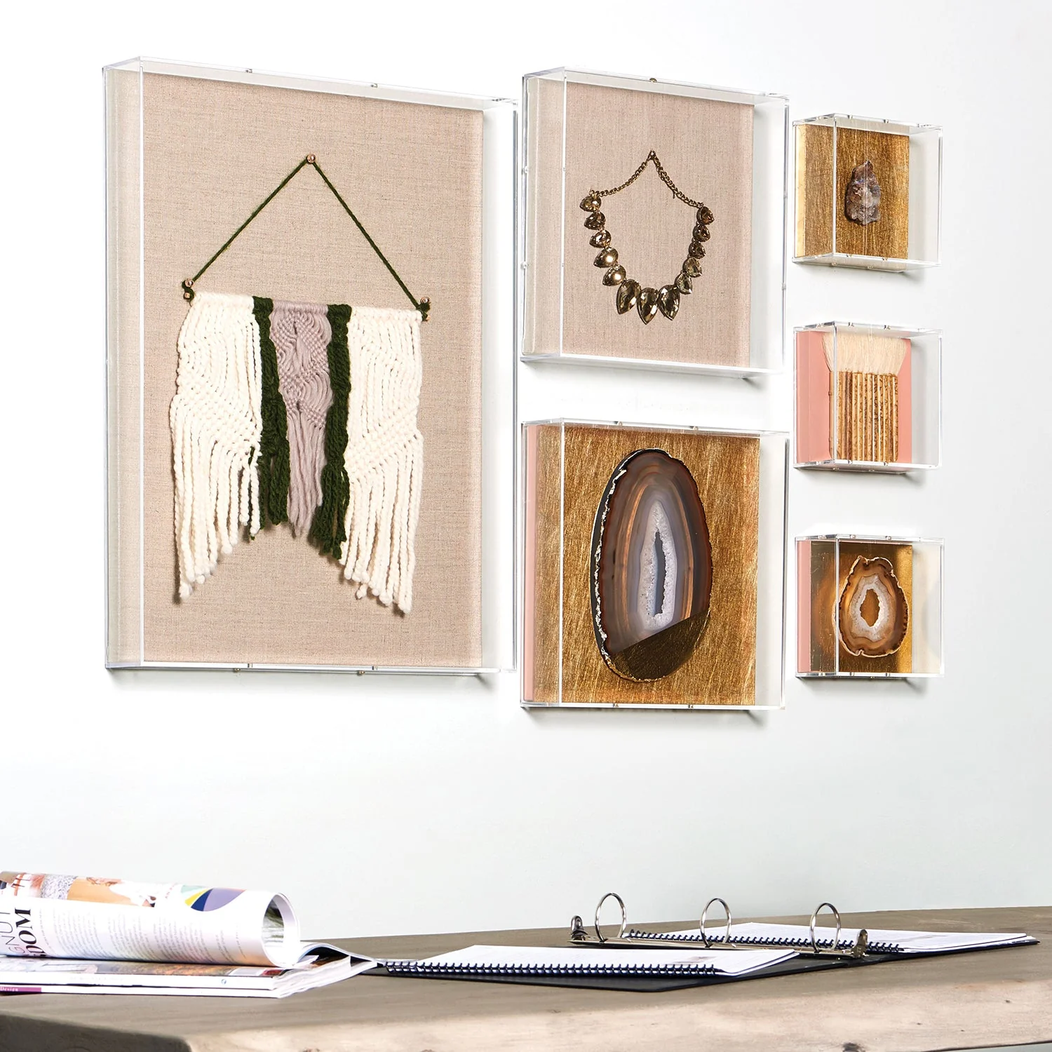 Modern Acrylic Shadowbox with Linen Canvas 2" Depth | UV Grade - Image 30