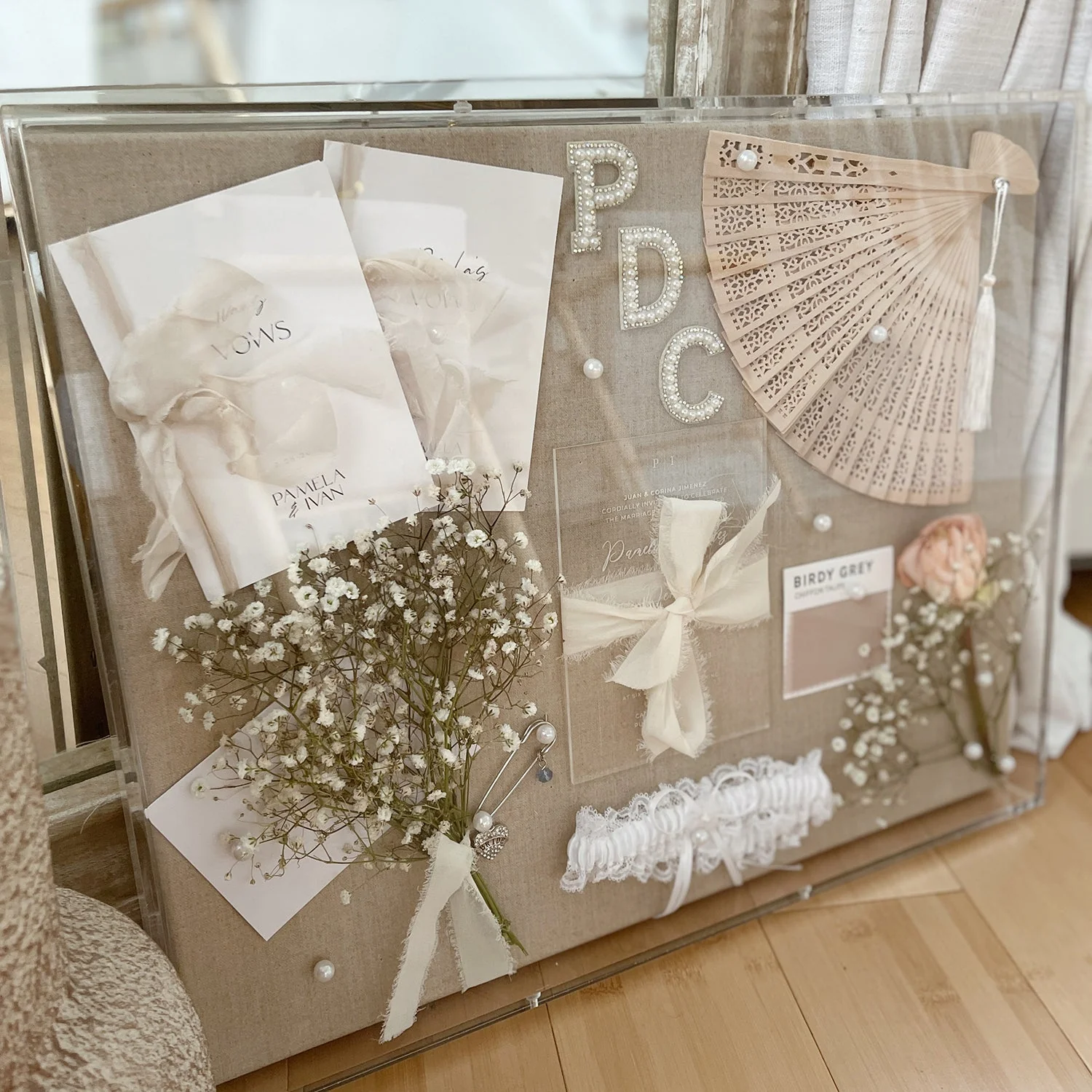 Modern Acrylic Shadowbox with Linen Canvas 2" Depth | UV Grade - Image 32