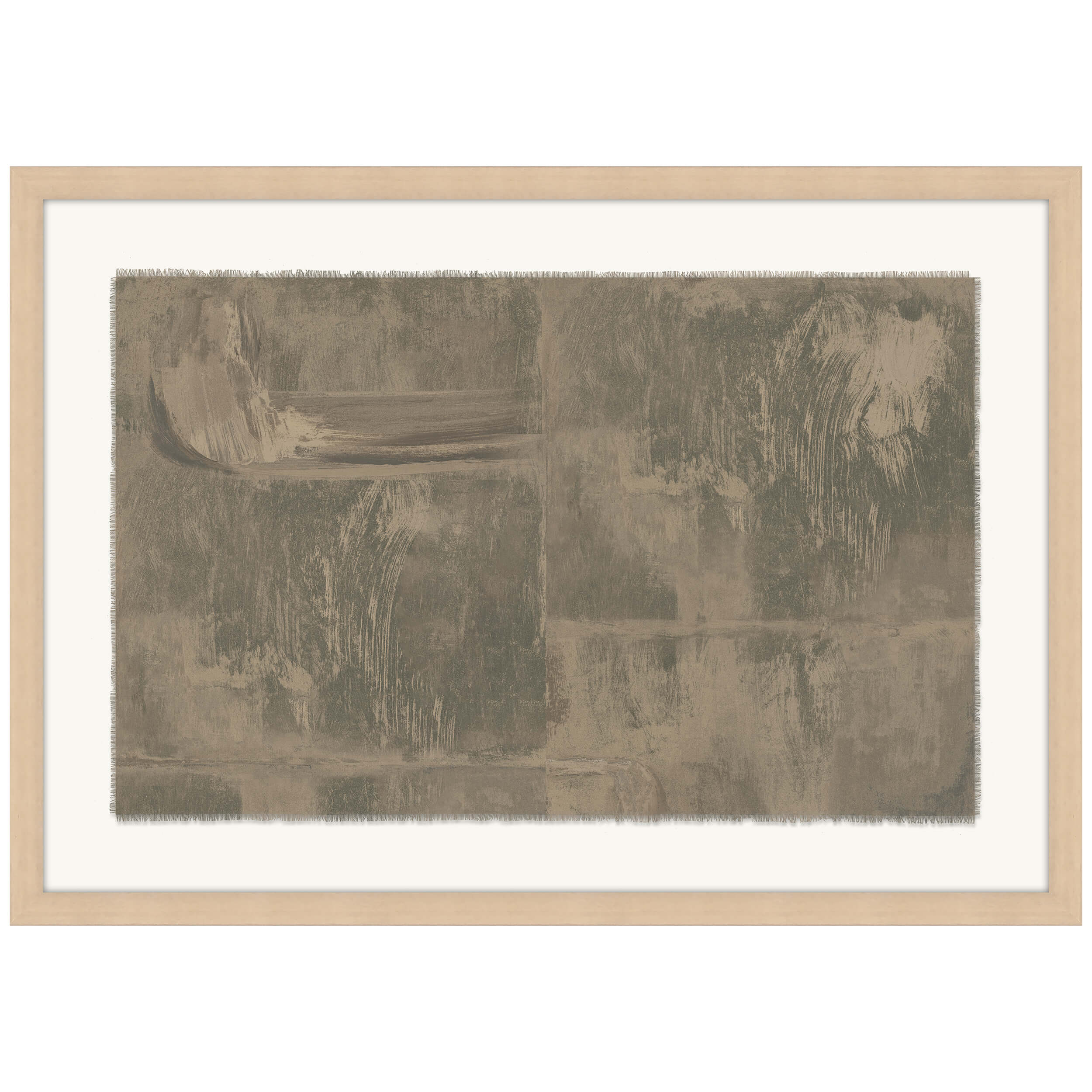 Modern Earth V Glass Framed