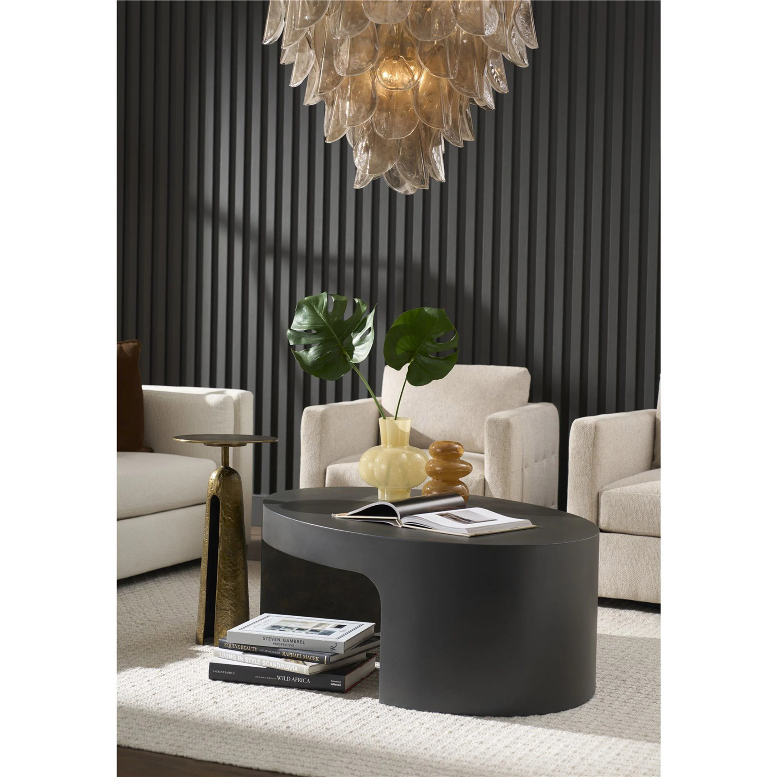 Modern Metal Martini Table, Gold - Image 3