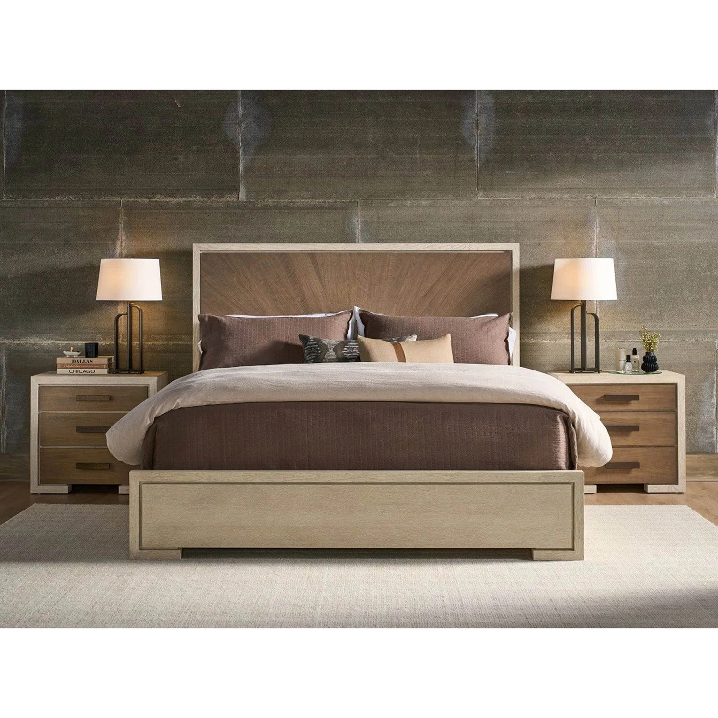 Modern Panel Bed, Mist - Image 5